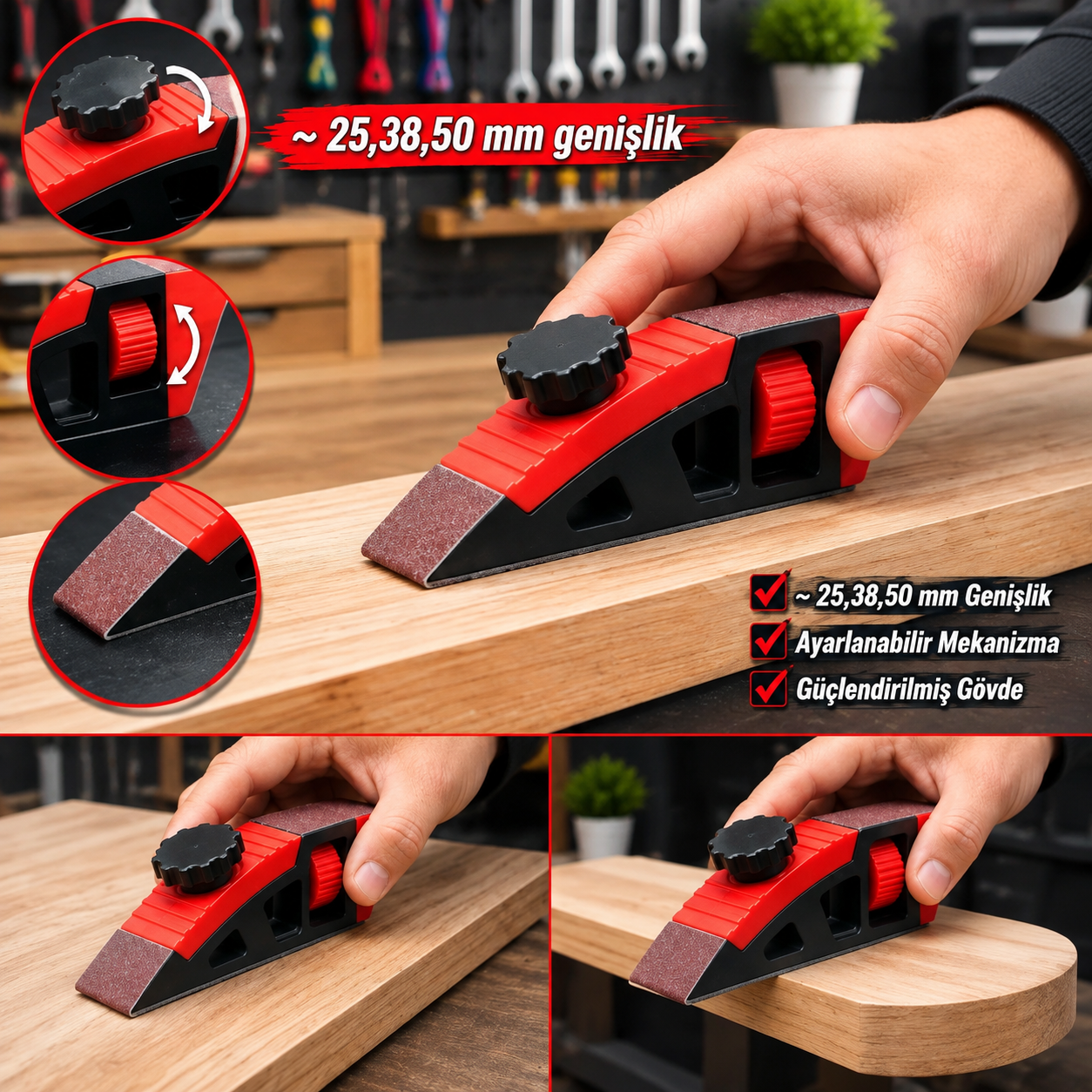 3-Piece Adjustable Tension Sanding Block Set