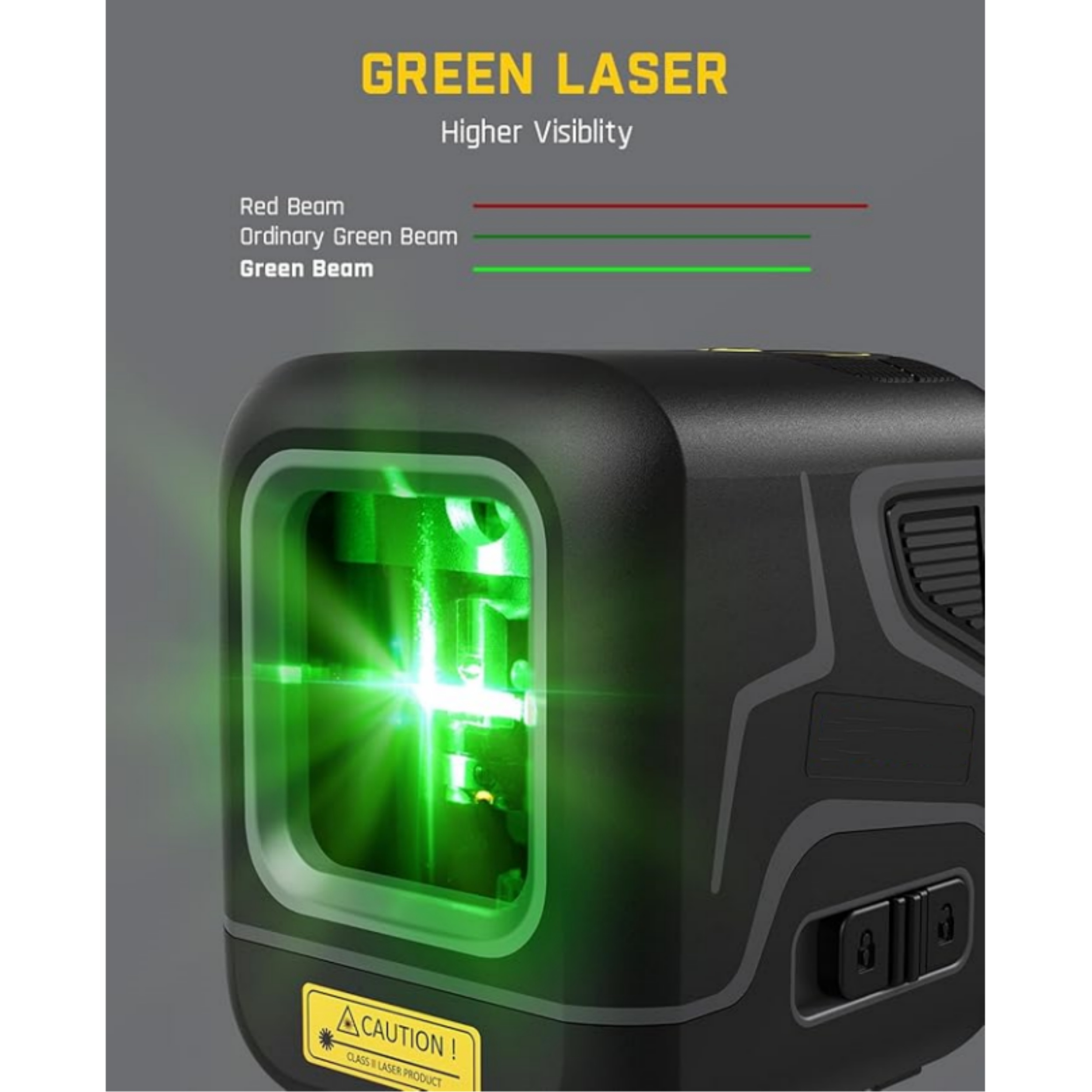 Pocket Green Laser Level – Self‑Leveling, 100ft Range, USB‑C Rechargeable 