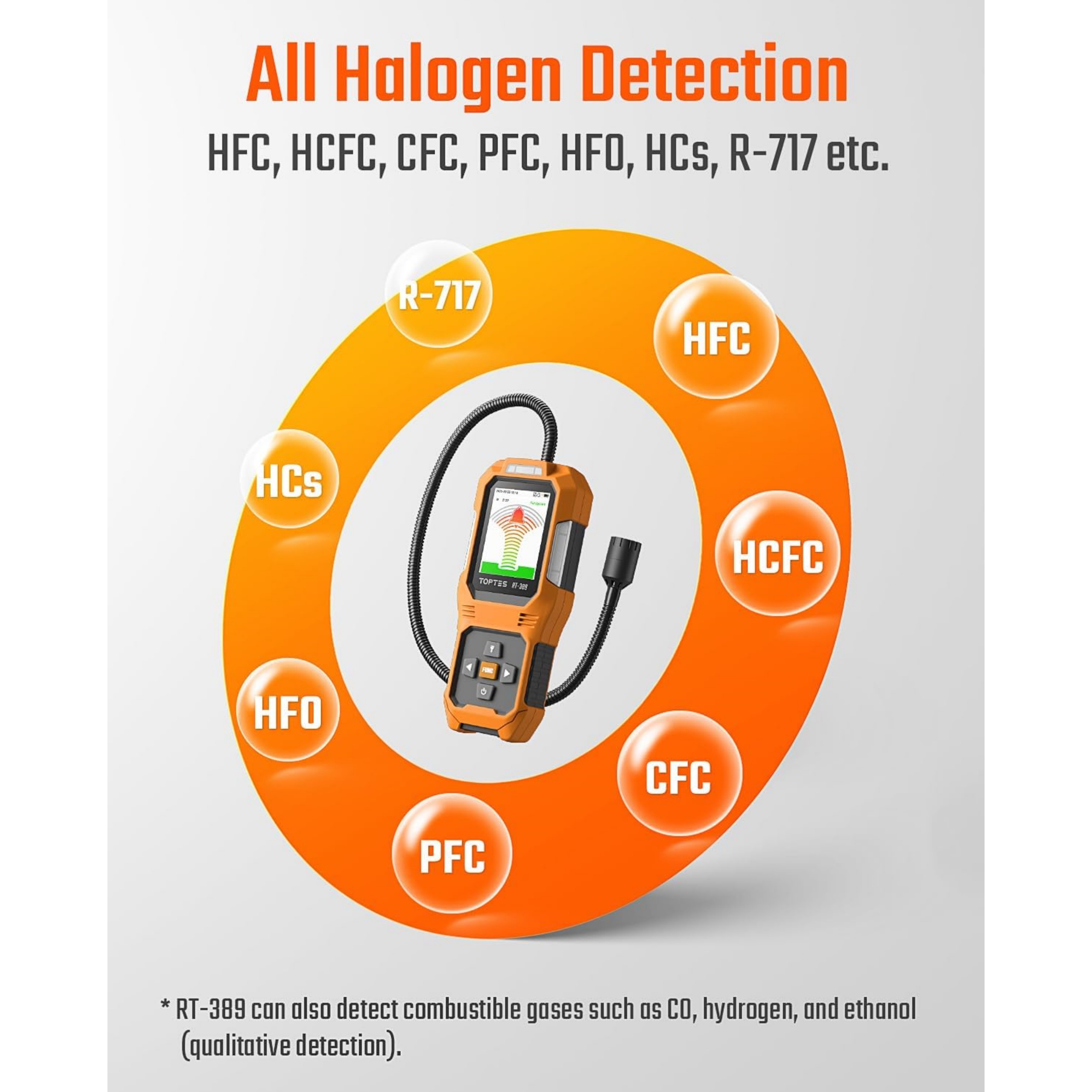 Rechargeable Refrigerant Leak Detector
