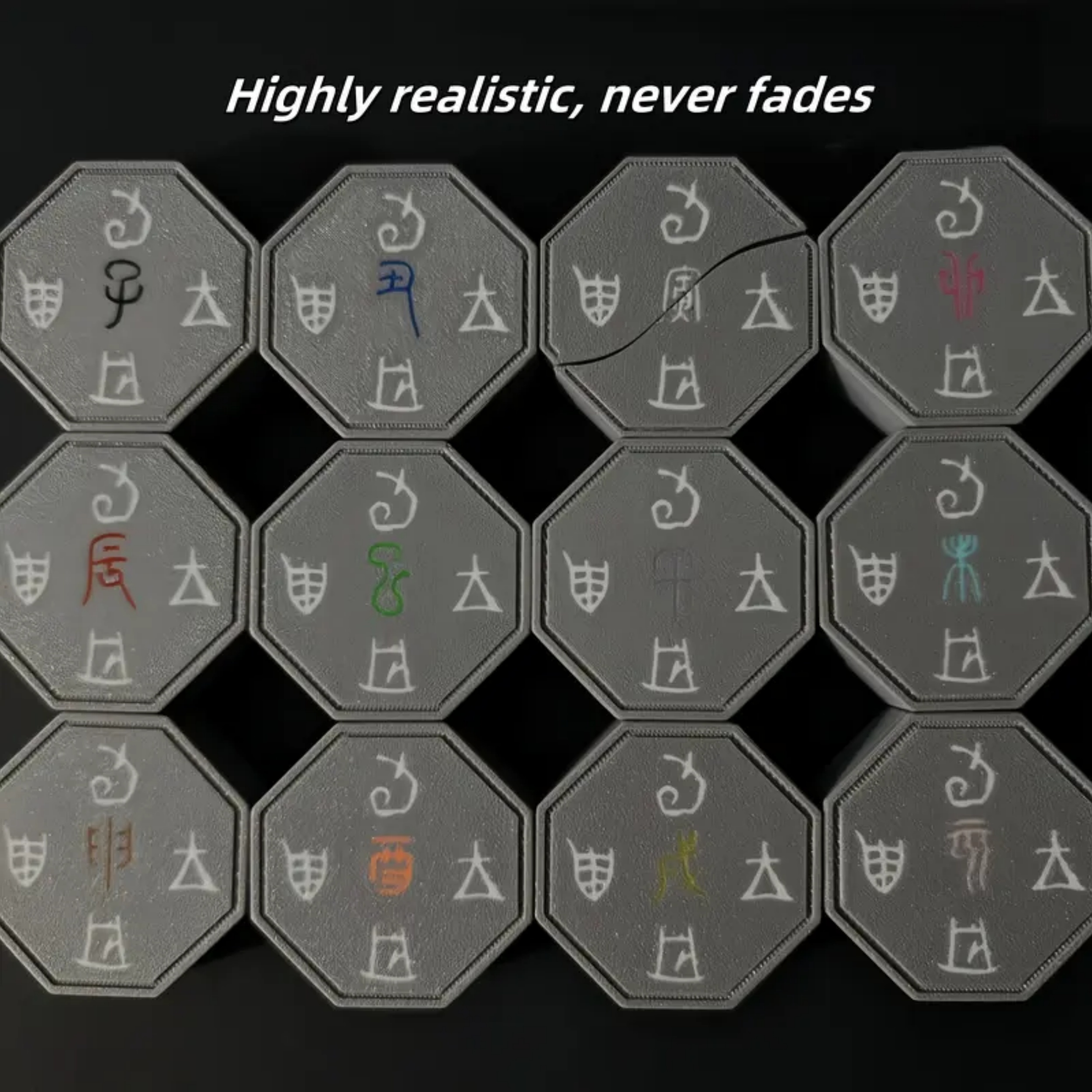 Complete 12-Piece Talisman Set – Removable, Glow Effect, PETG Material