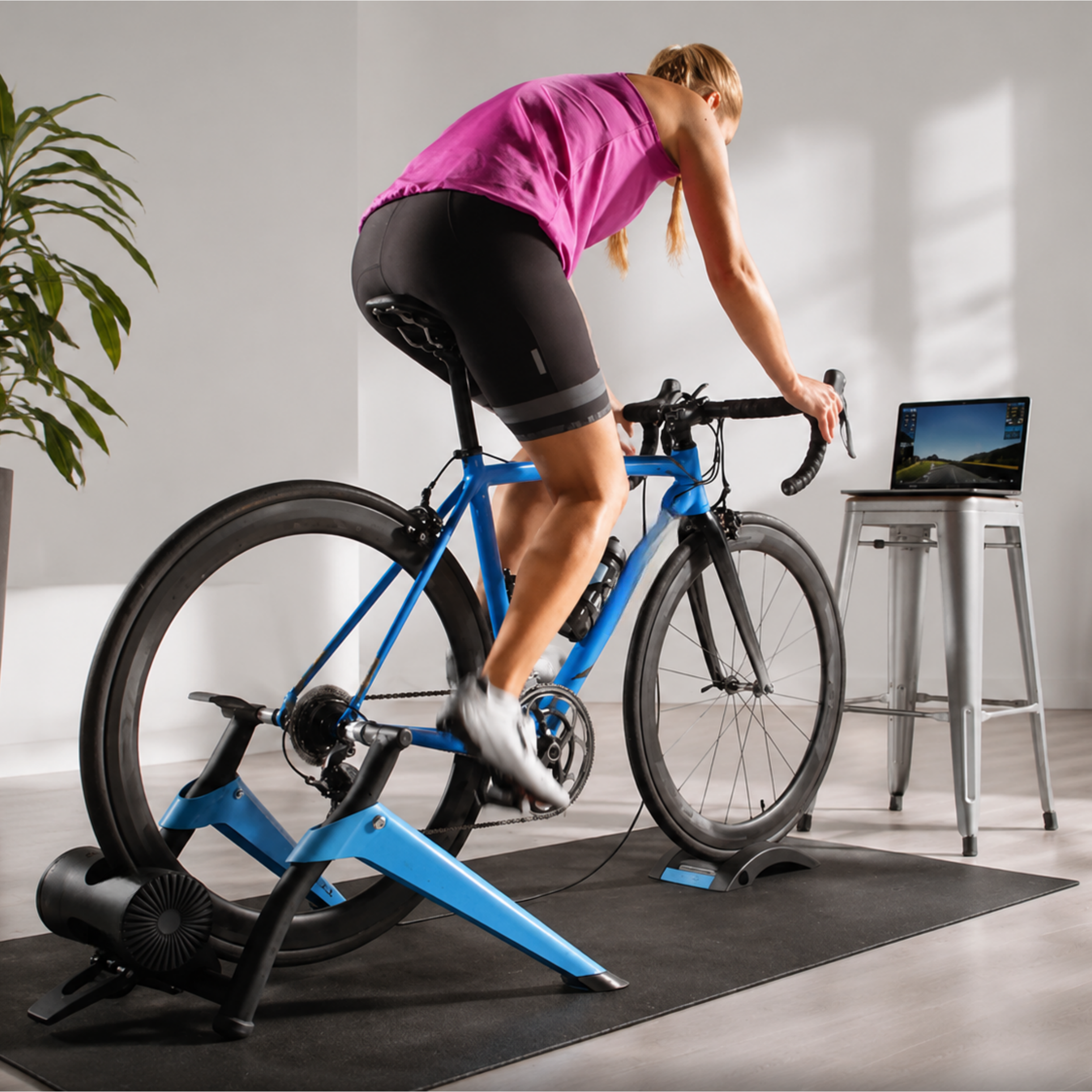 Indoor Bike Trainer – Magnetic Resistance, 10 Levels, Quiet Operation