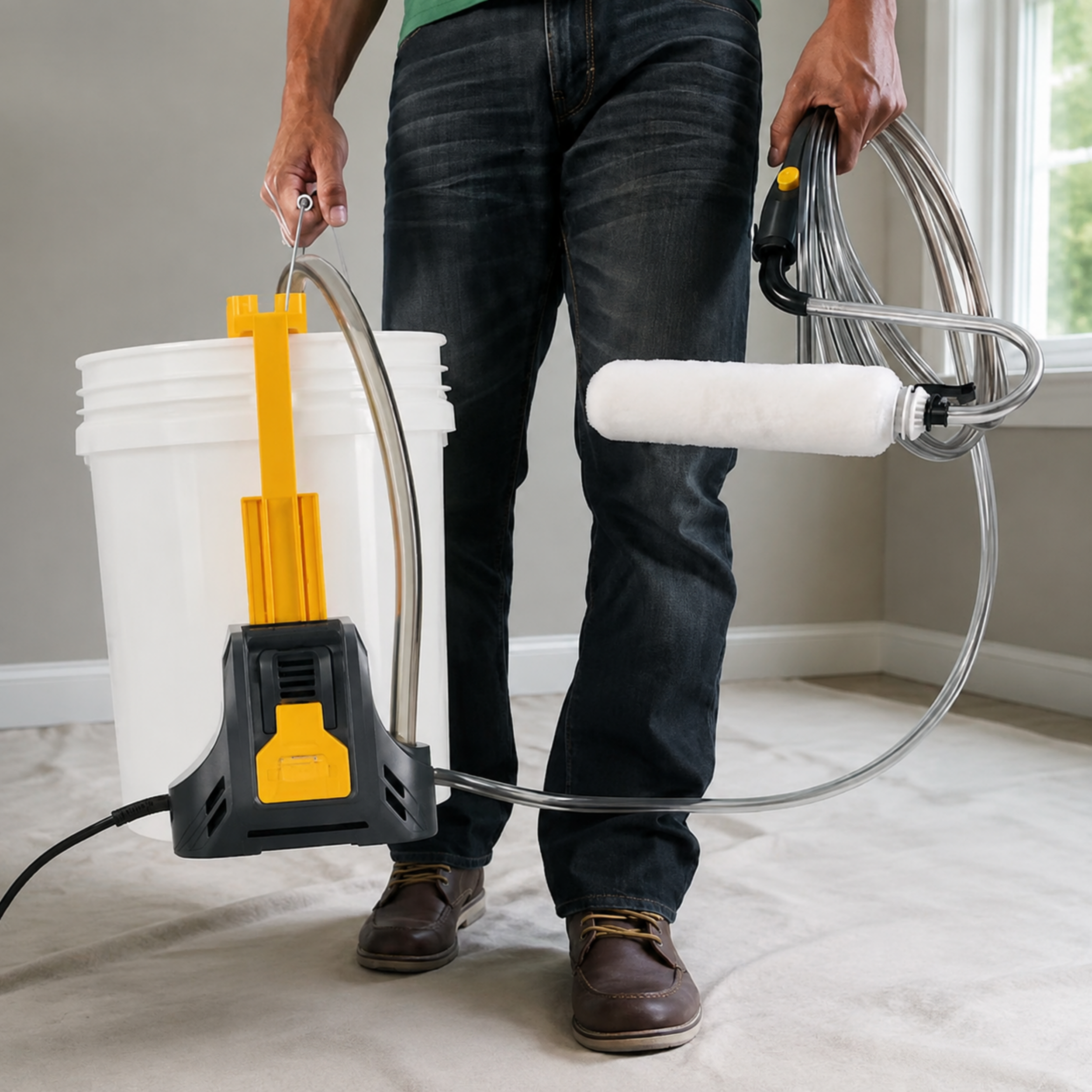 Electric Paint Roller System – Continuous Feed Painting Tool for Large Projects