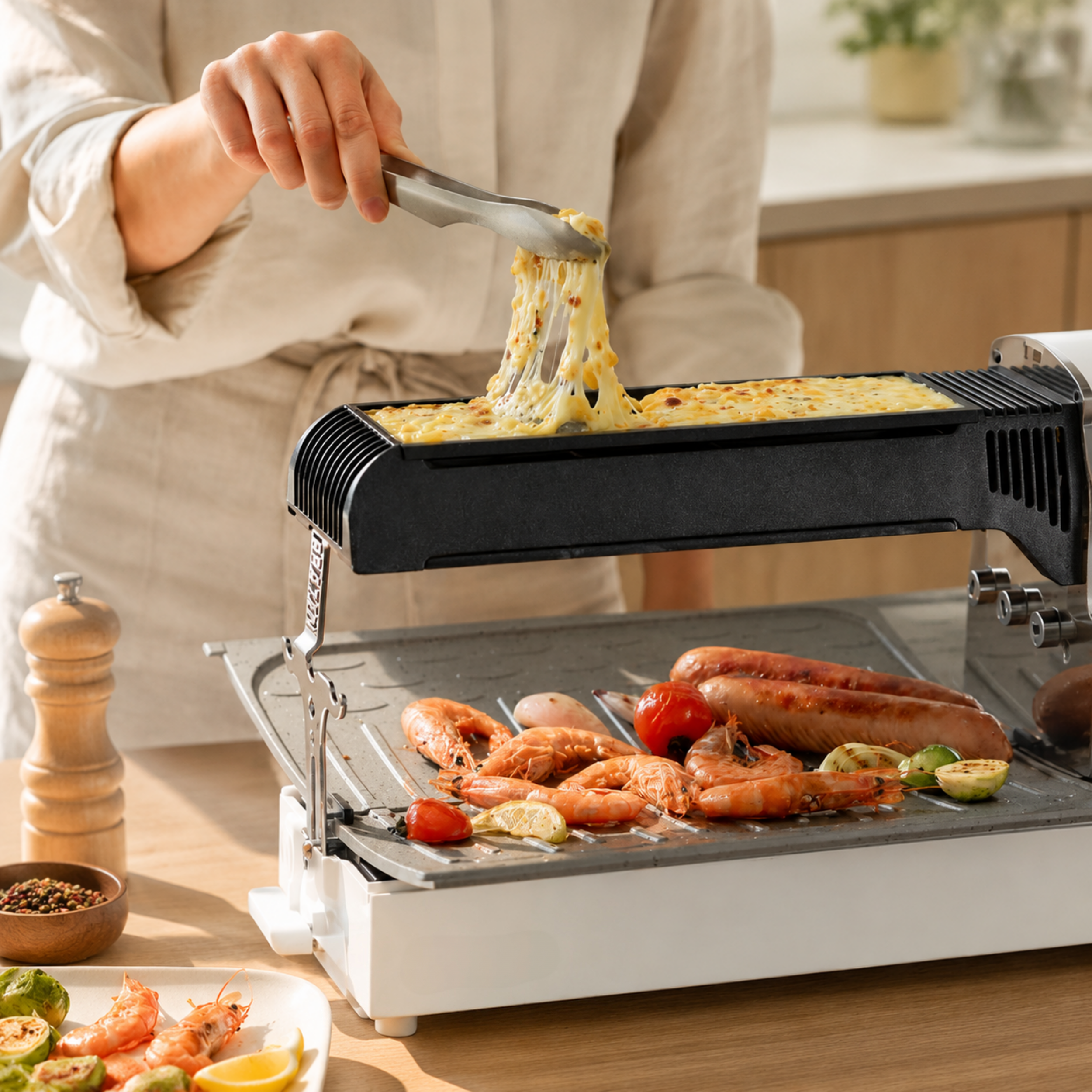 Foldable Portable Dual-Surface BBQ Grill