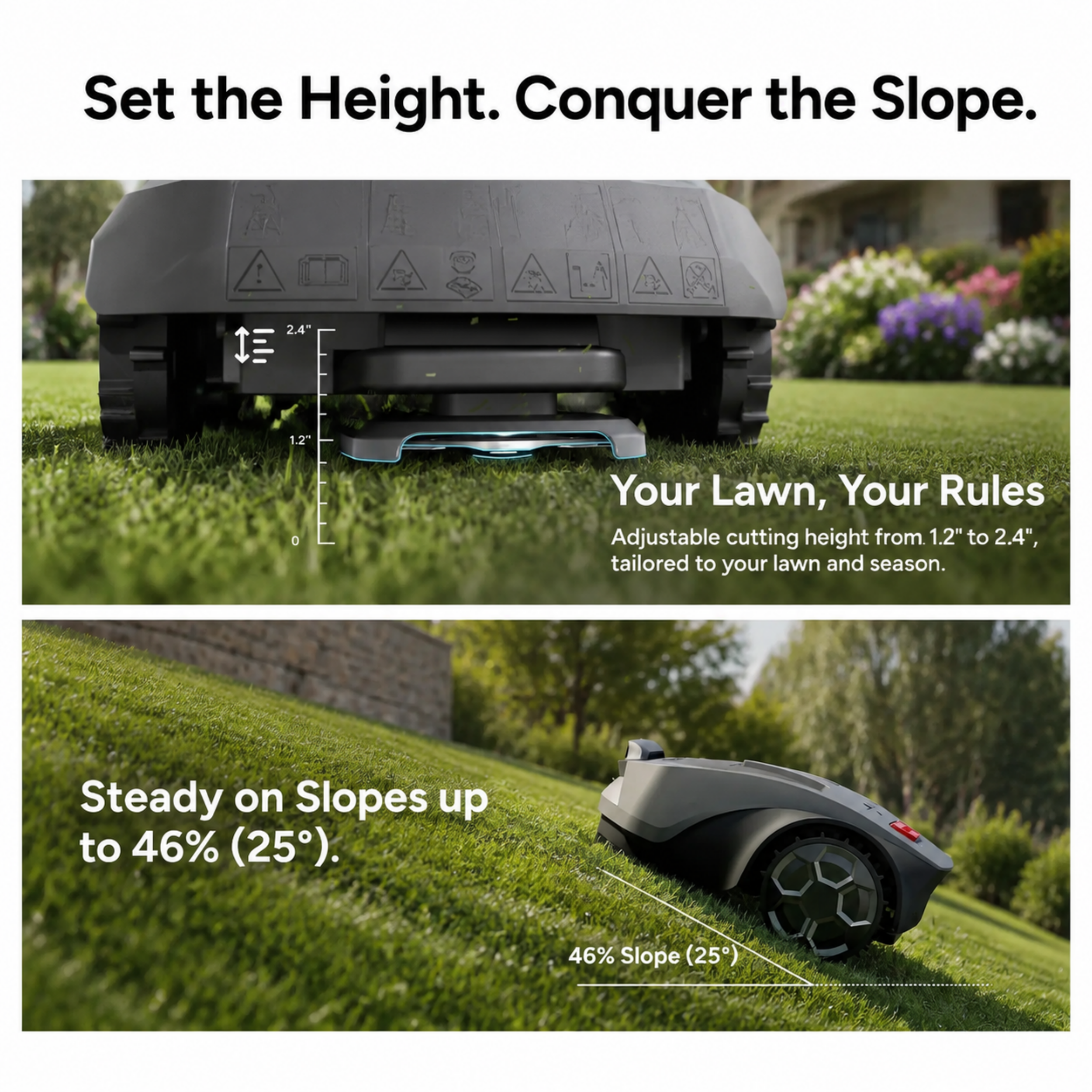 Intelligent Robotic Lawn Mower – AI Navigation & Smart Lawn Care System