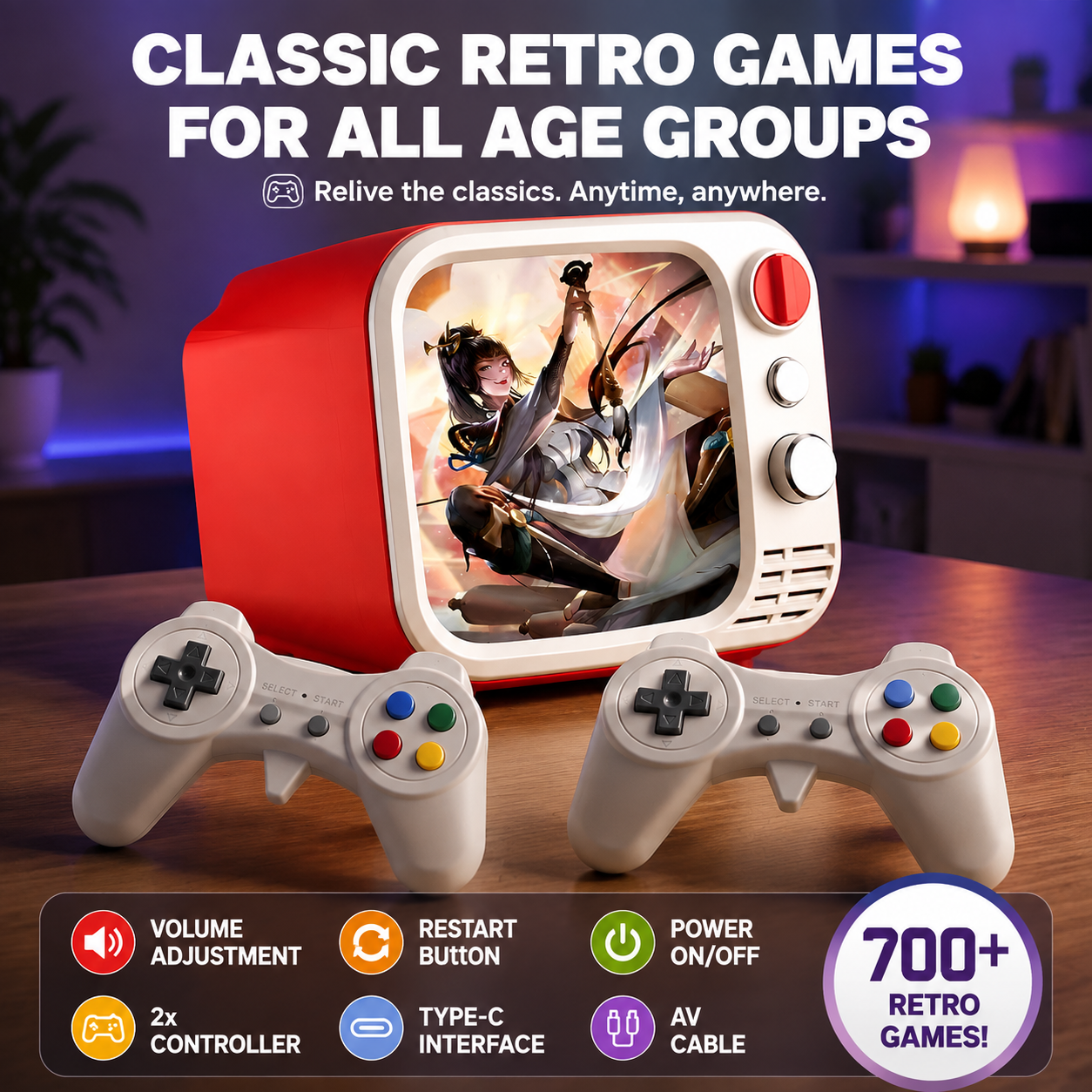 Mini Retro Arcade Console – Portable Classic Gaming Experience