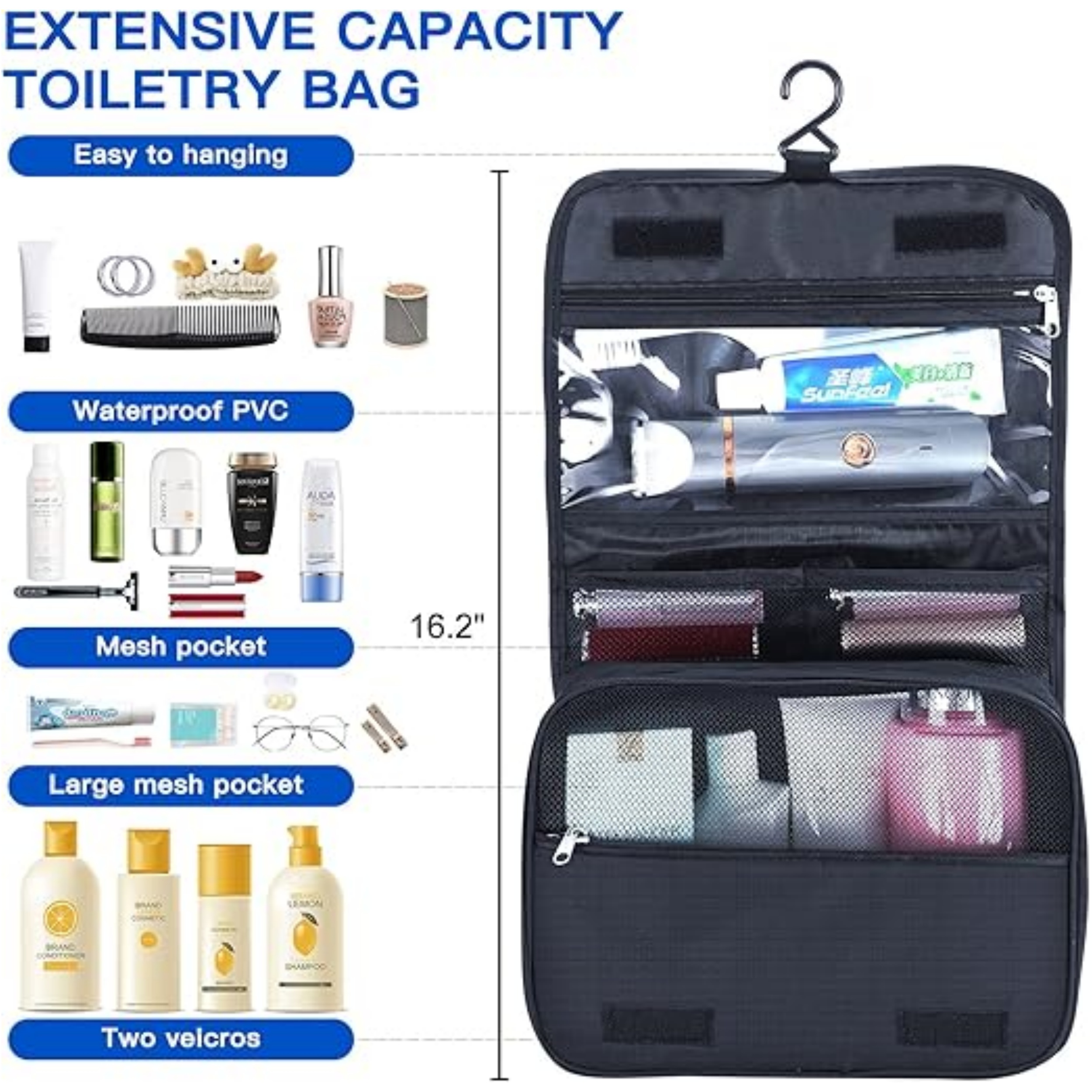 Travel Hanging Organizer with Toiletry Bag – Your Portable Wardrobe on the Go