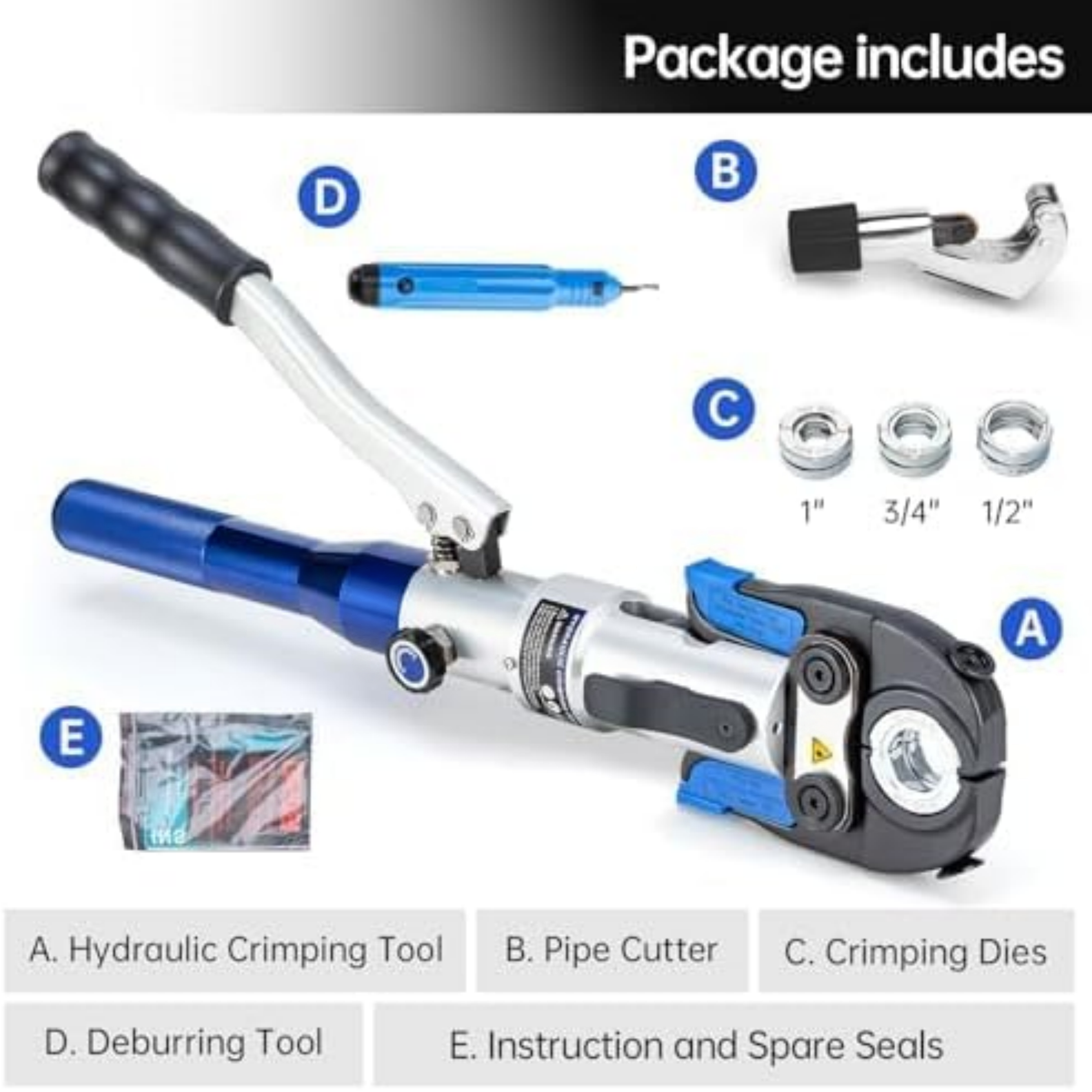Hydraulic Pipe Fitting Crimping Tool – Portable Precision Press Solution