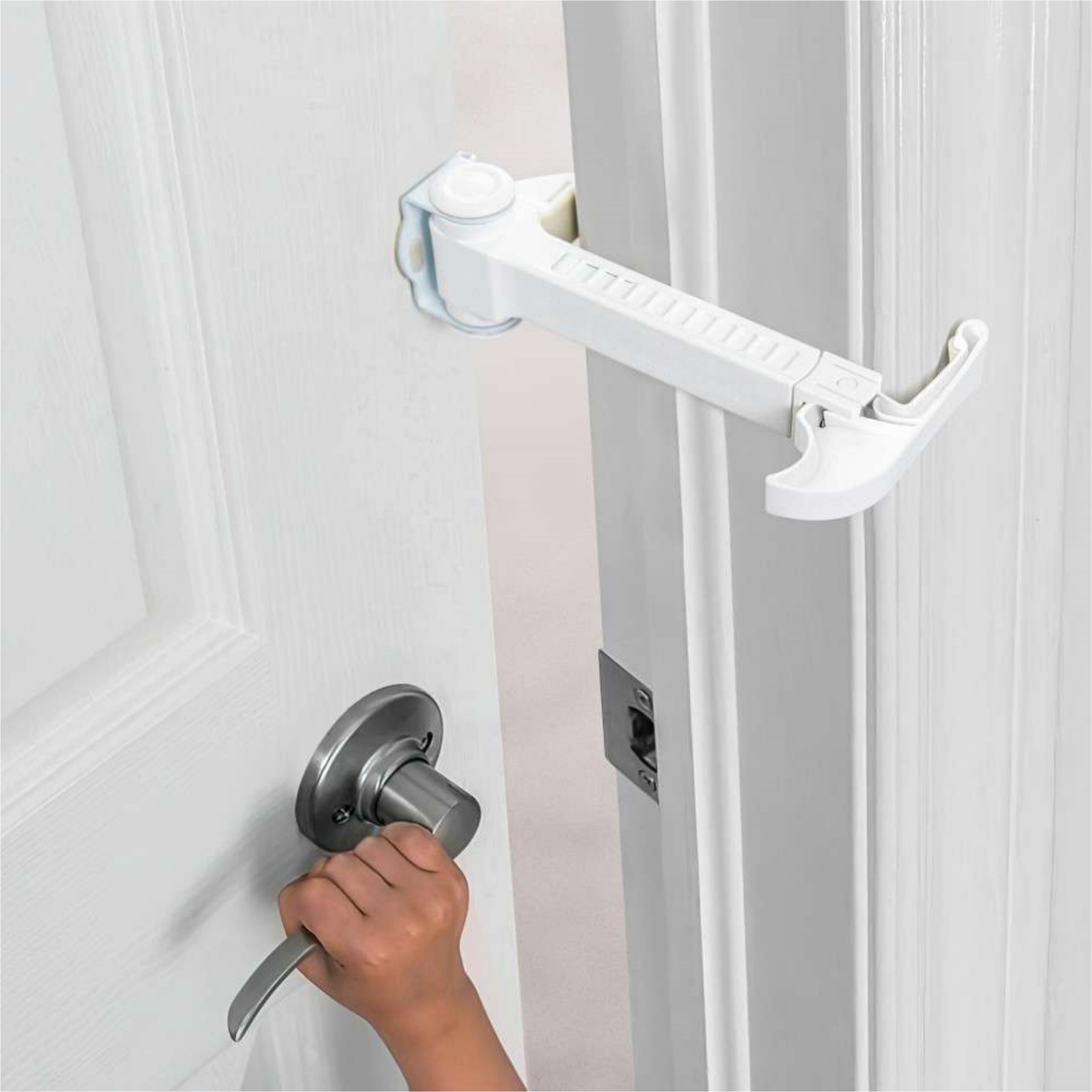 Door Stopper & Childproof Door Lock – Adjustable, Portable, Tool‑Free