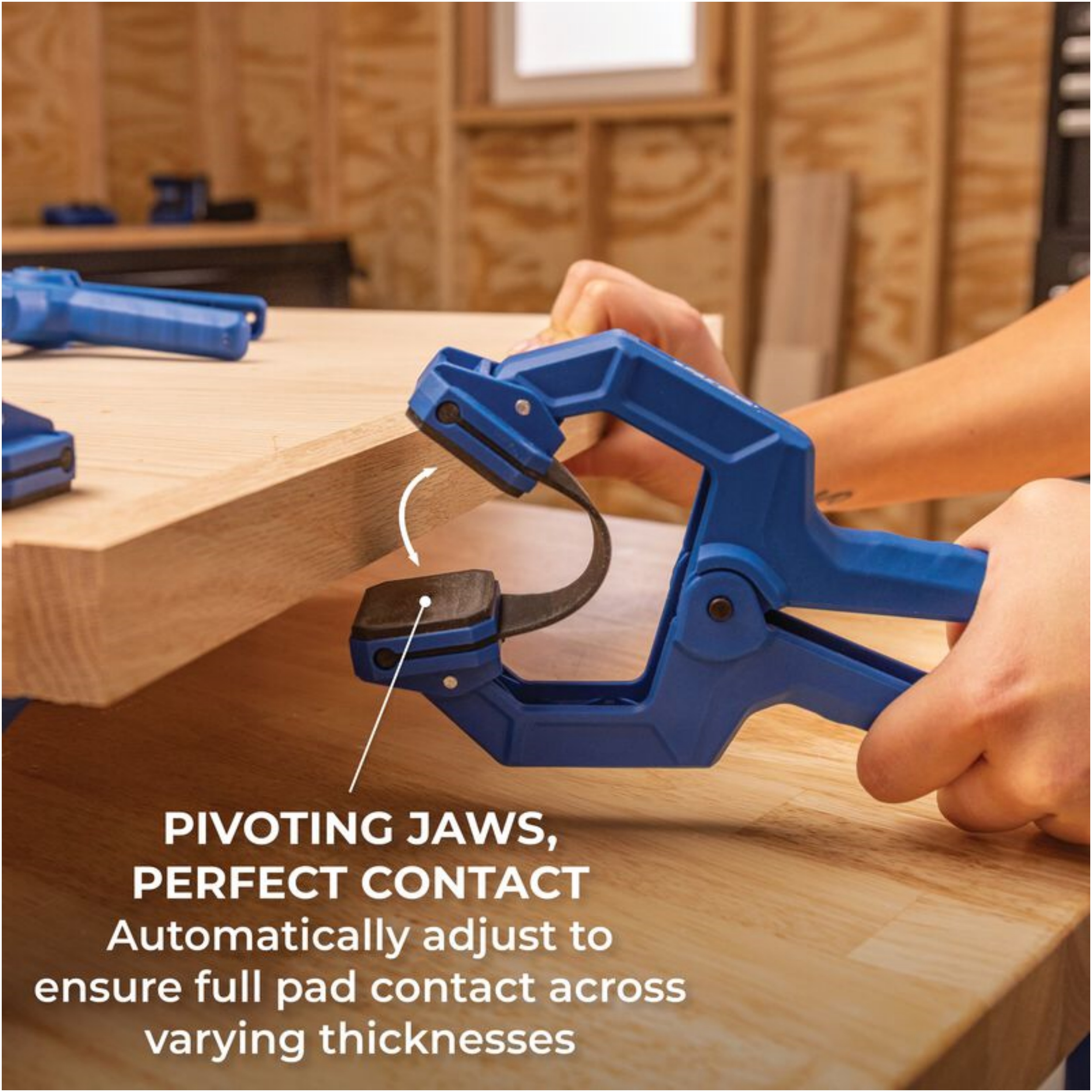 Edge Band Clamps – 4 Pack, One-Hand Application, Stretchable Band 