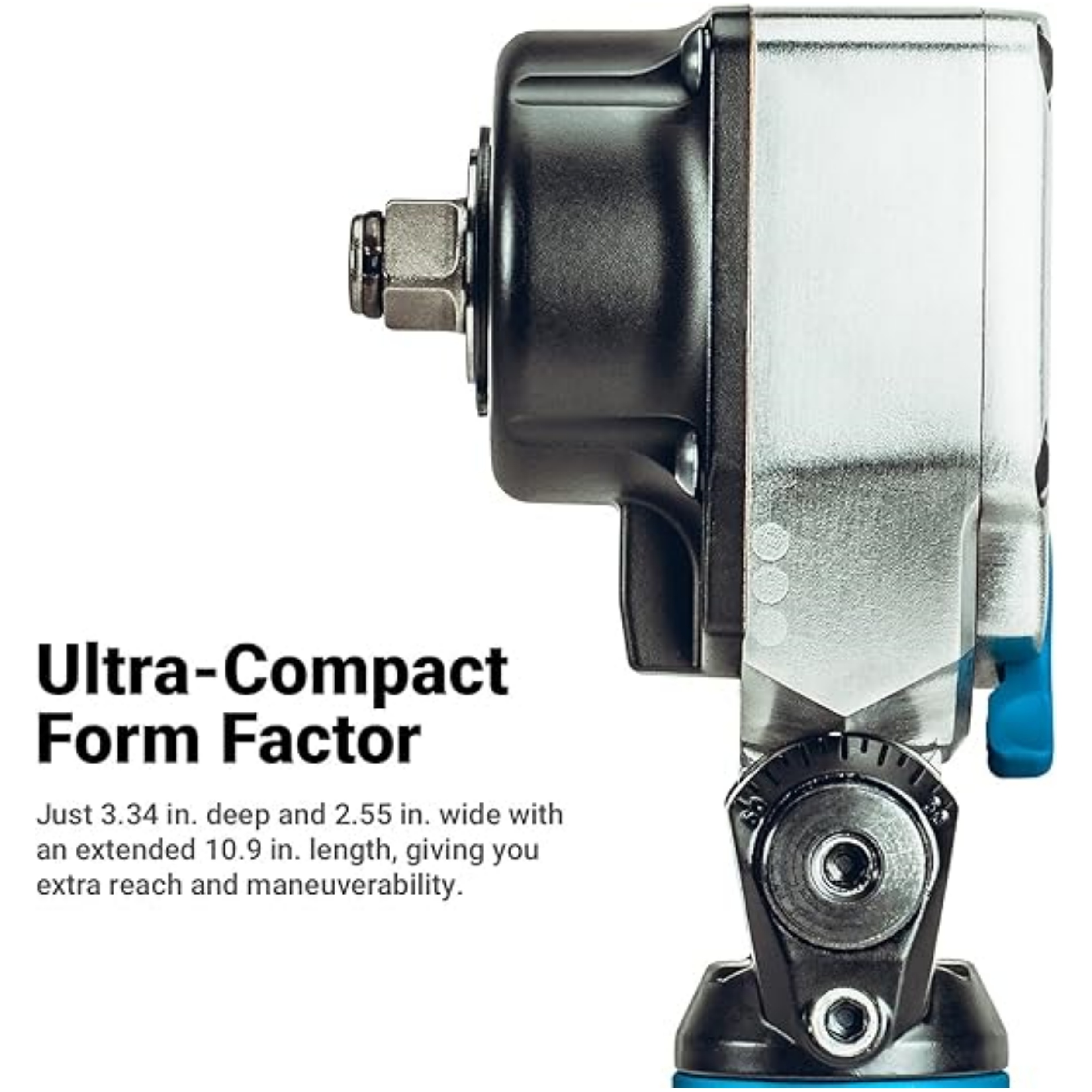 3/4" Flex-Head Air Angle Impact Wrench – 738 ft-lbs, 120° Flexible Head