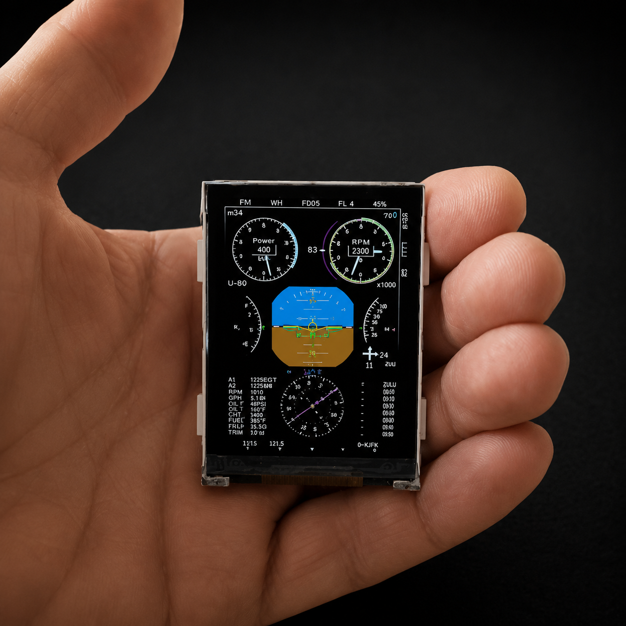 Micro Cockpit Display – Mini Aircraft Cockpit Simulation Display Module