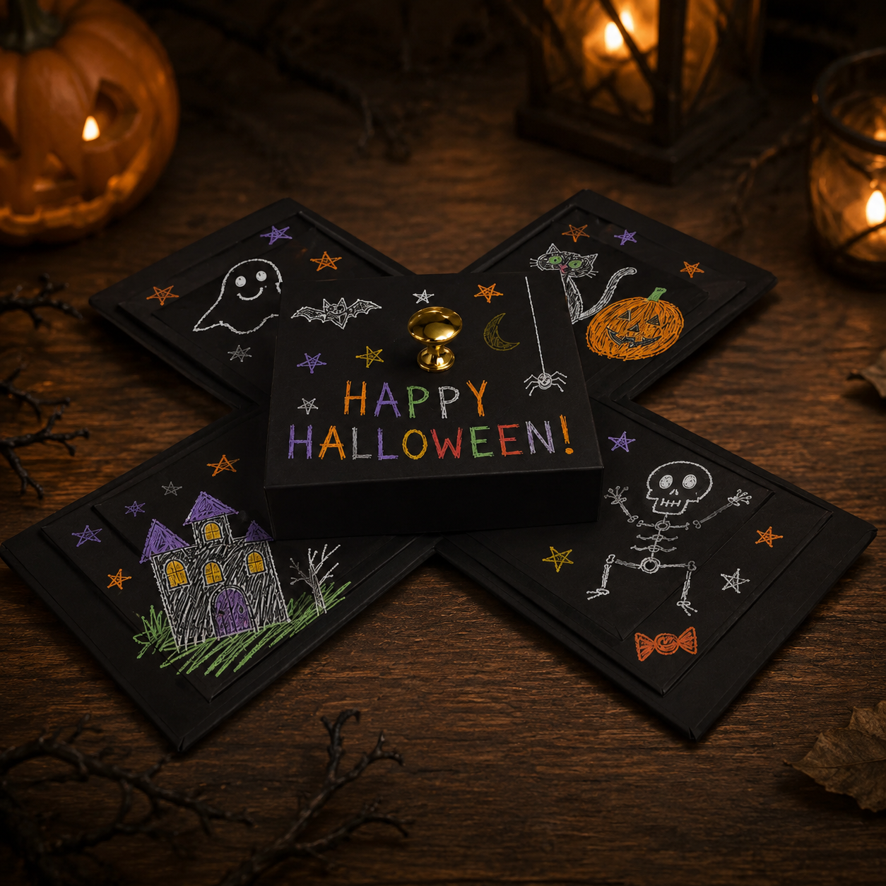 Halloween Flying Bat Surprise Box