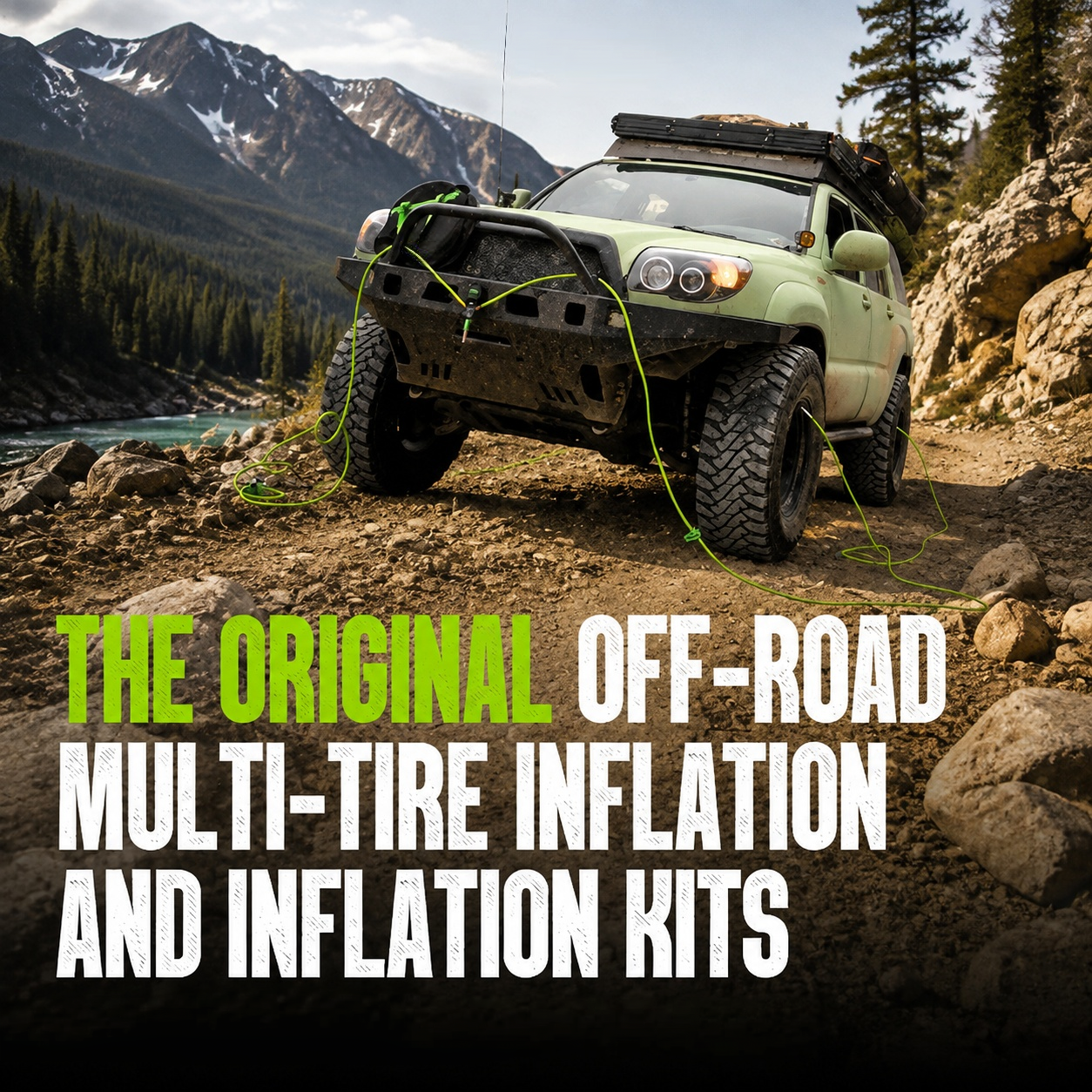 4-Tire Inflation Deflation Hose Kit – Off-Road Tire Pressure Management System