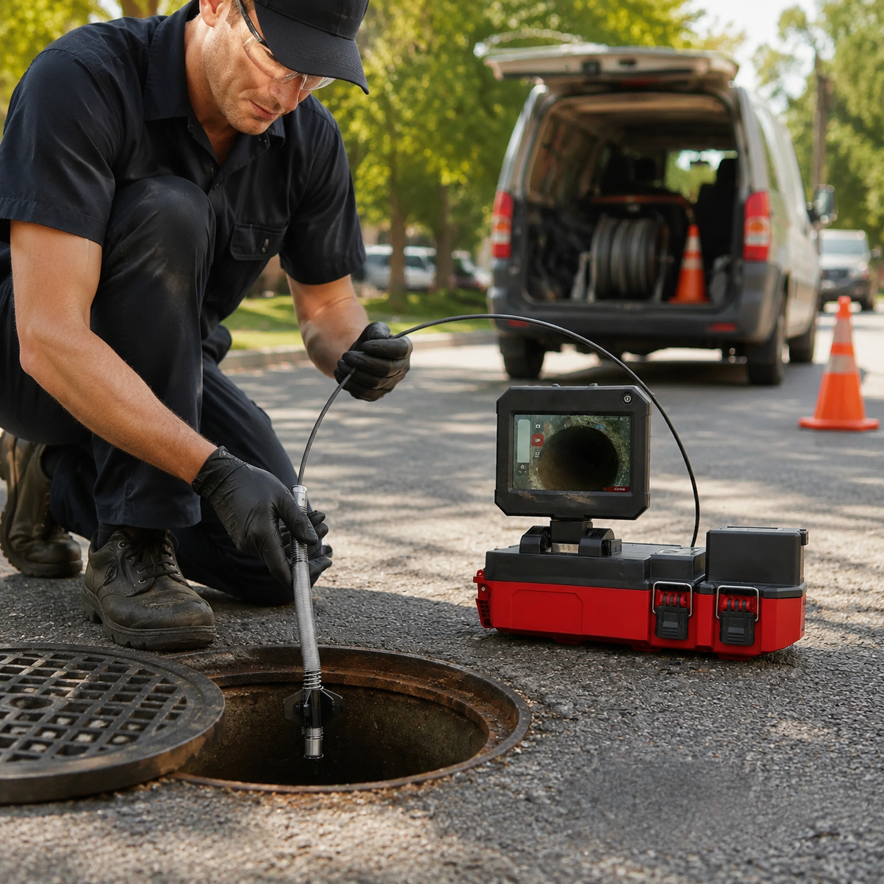 Portable Sewer Inspection Camera – HD Pipeline Viewing System With Flexible Cable
