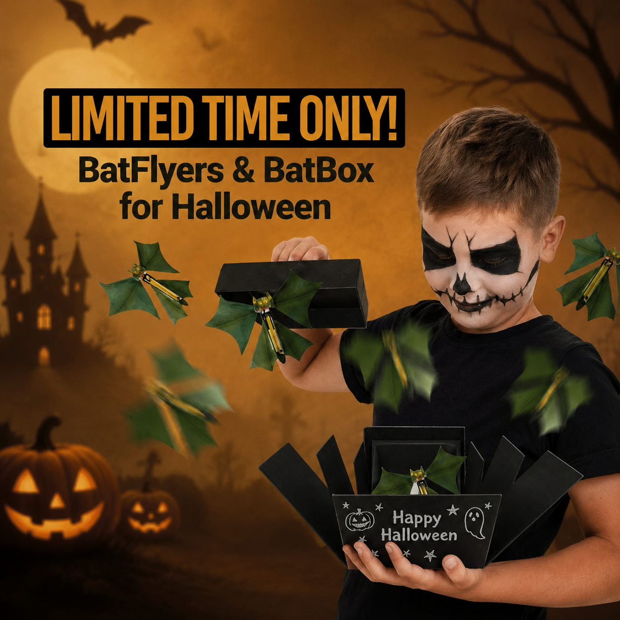 Halloween Flying Bat Surprise Box