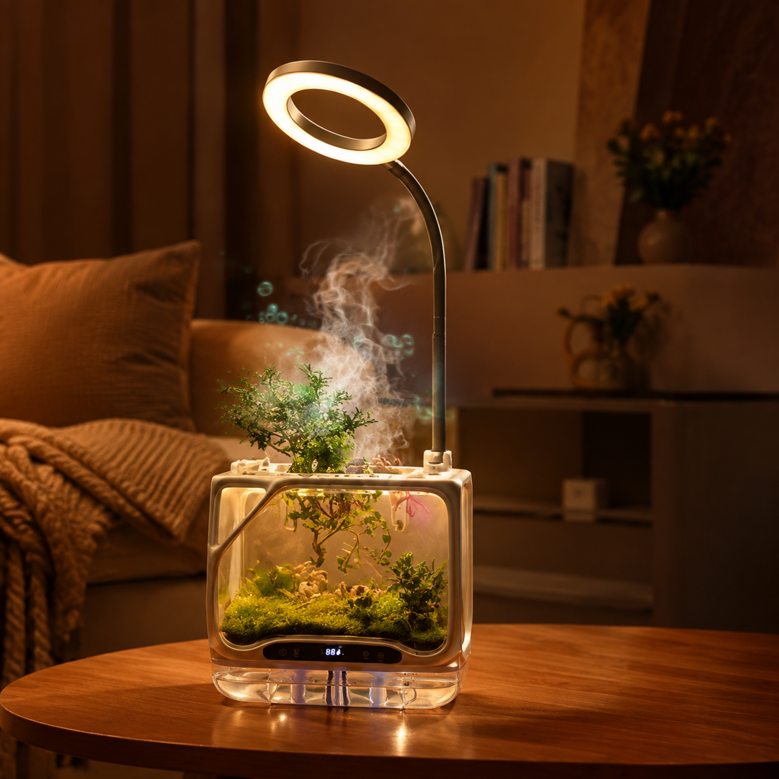 Scenic Aeroponic Ecosystem – Smart Indoor Garden With Mist Growing Technology