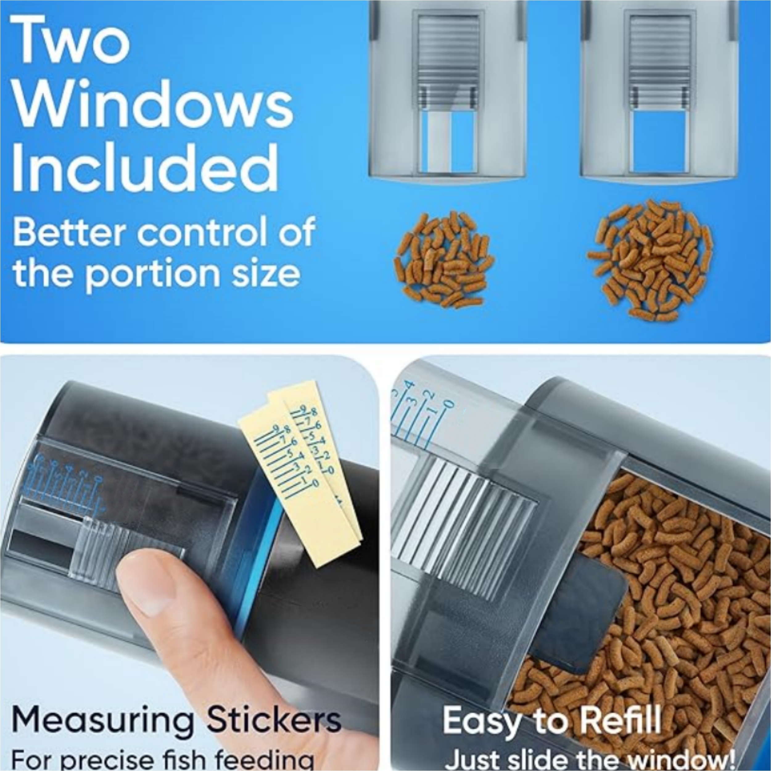 Automatic Fish Feeder – Programmable Timer, Portion Control, Quiet Operation