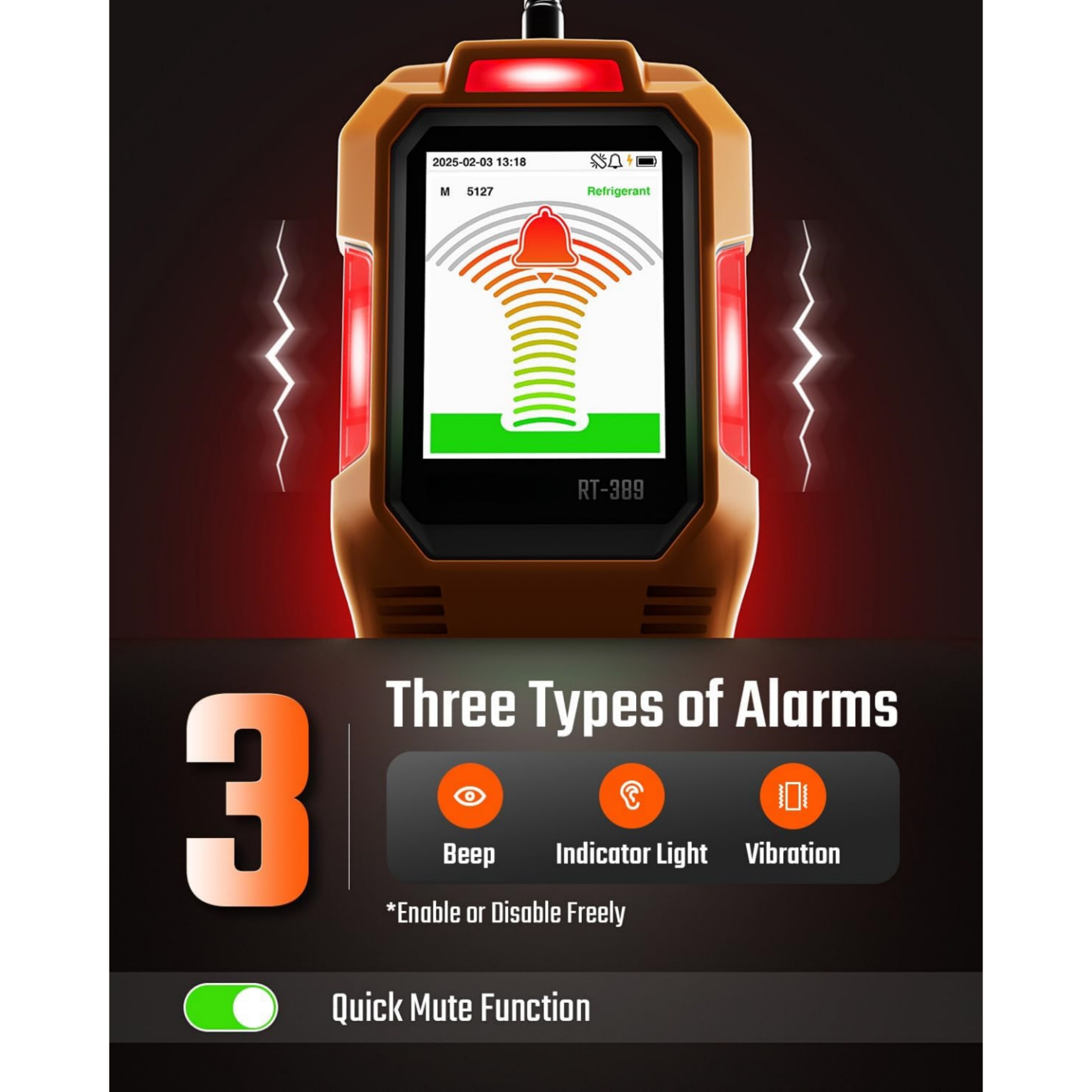 Rechargeable Refrigerant Leak Detector
