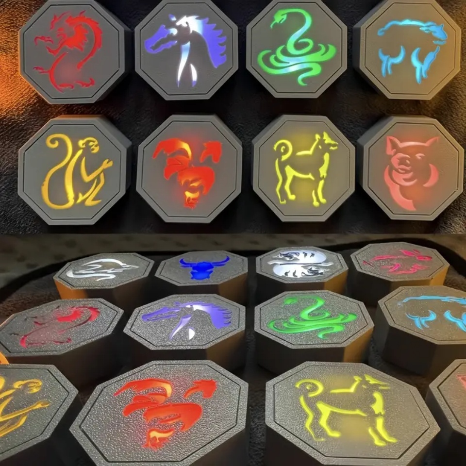 Complete 12-Piece Talisman Set – Removable, Glow Effect, PETG Material