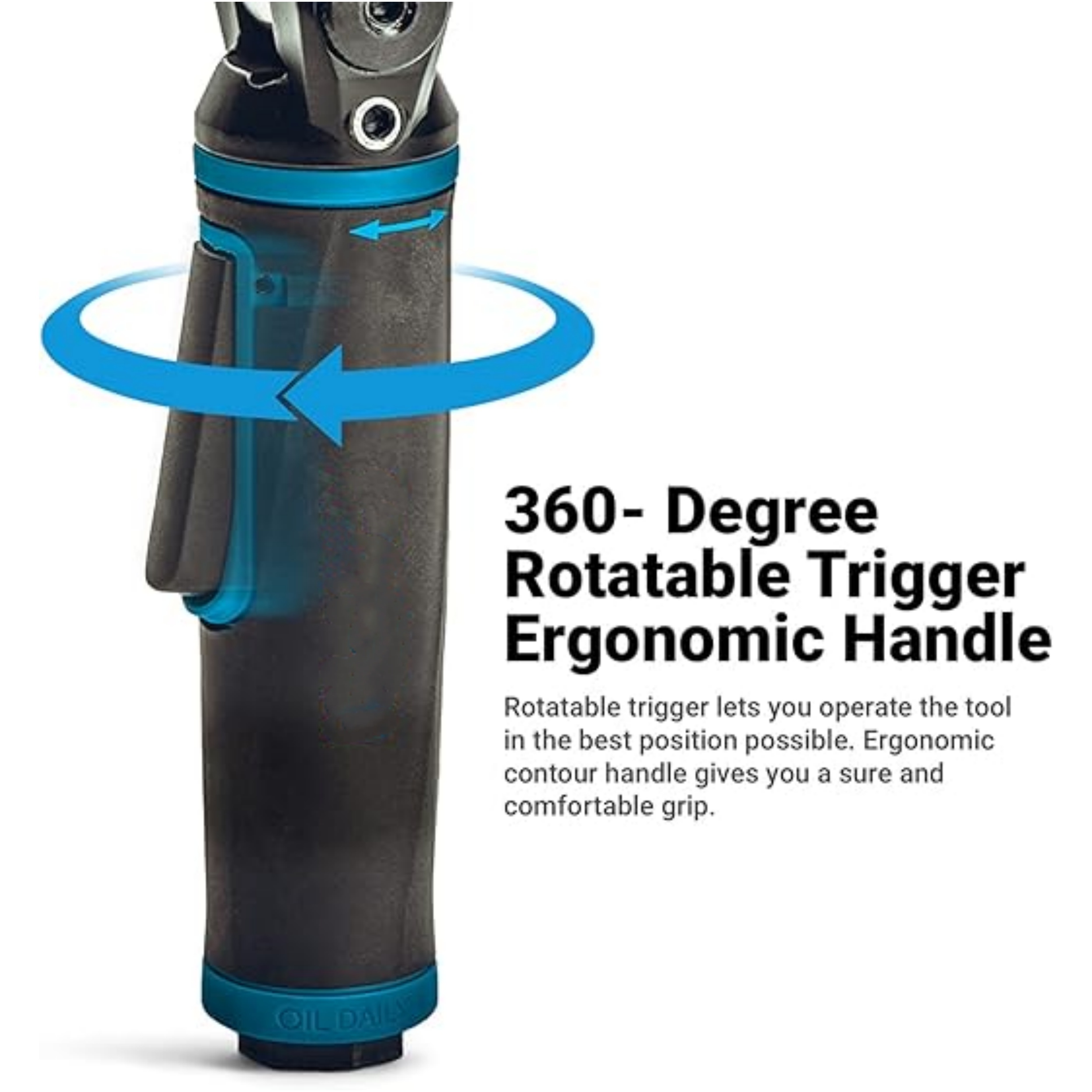 3/4" Flex-Head Air Angle Impact Wrench – 738 ft-lbs, 120° Flexible Head