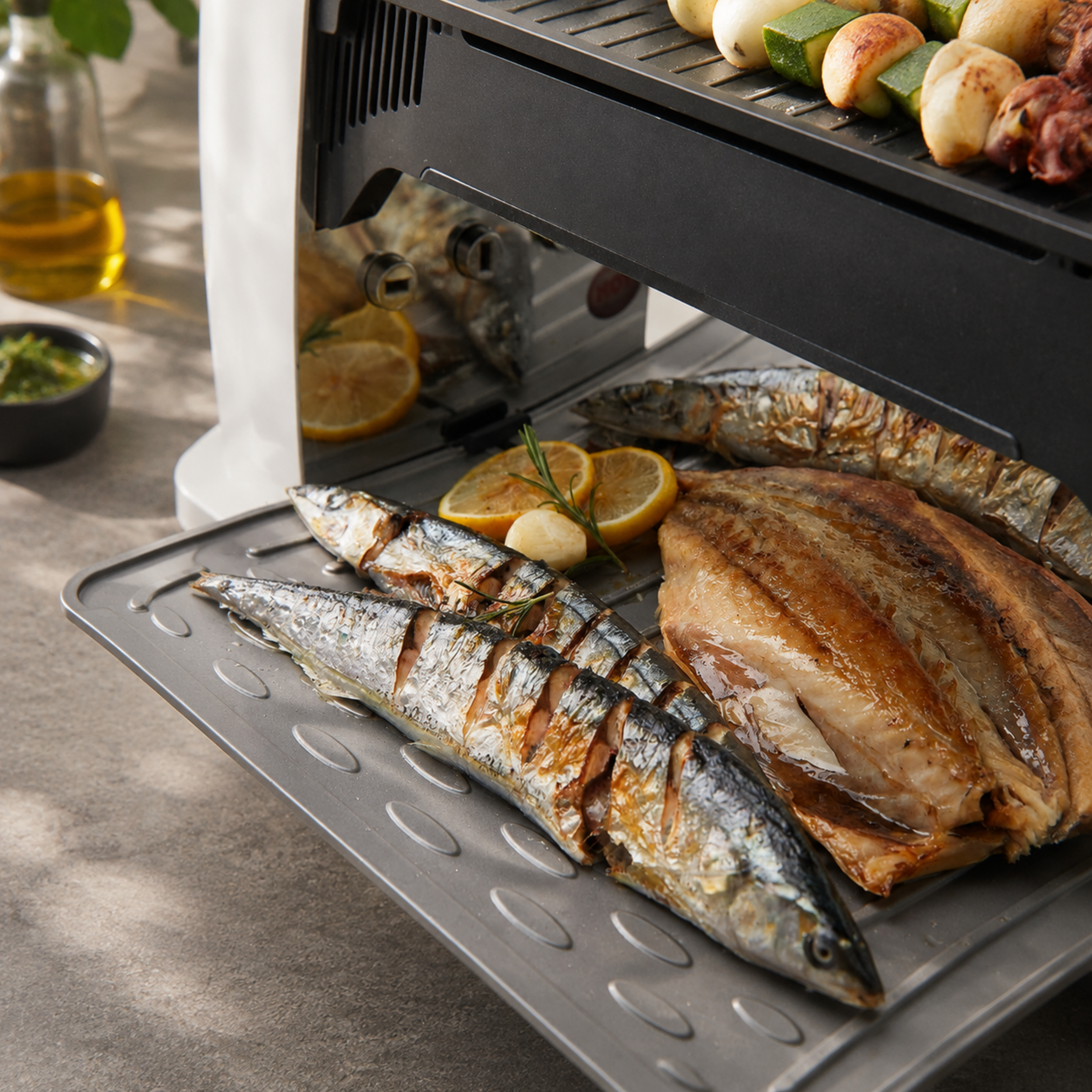 Foldable Portable Dual-Surface BBQ Grill
