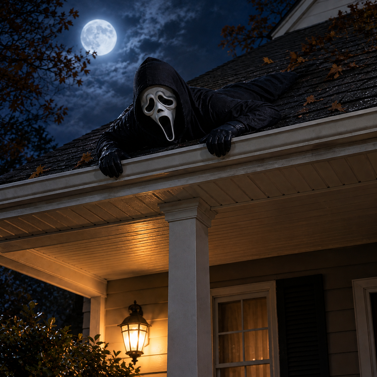 Crawling Rooftop Halloween Horror Figure