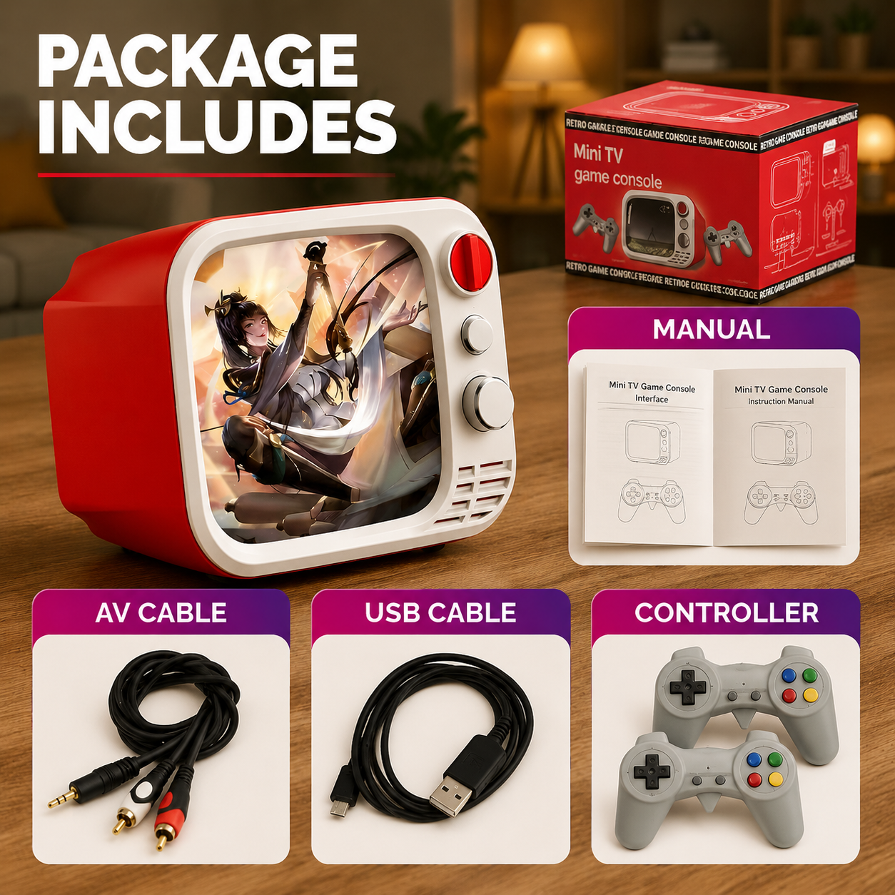 Mini Retro Arcade Console – Portable Classic Gaming Experience