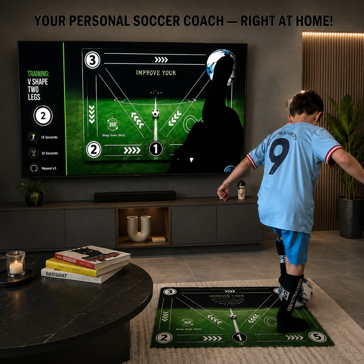Soccer Training Mat – Interactive Football Skill Training Kit