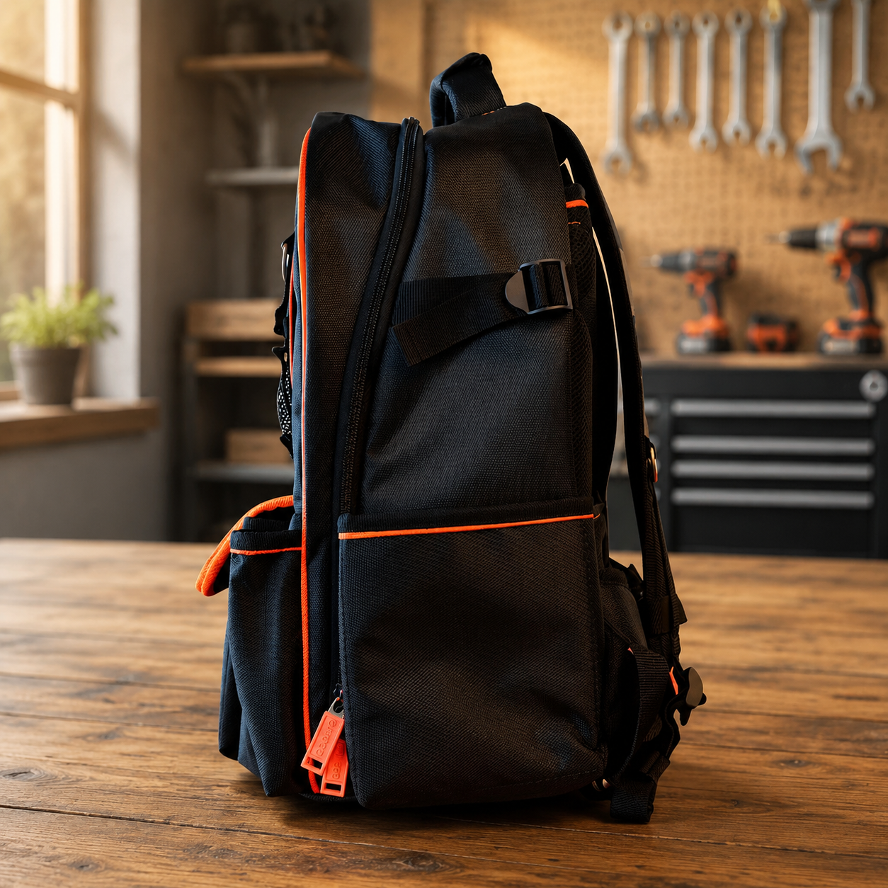 Rolling Tool Backpack – 26L Portable Professional Tool Bag With Wheels