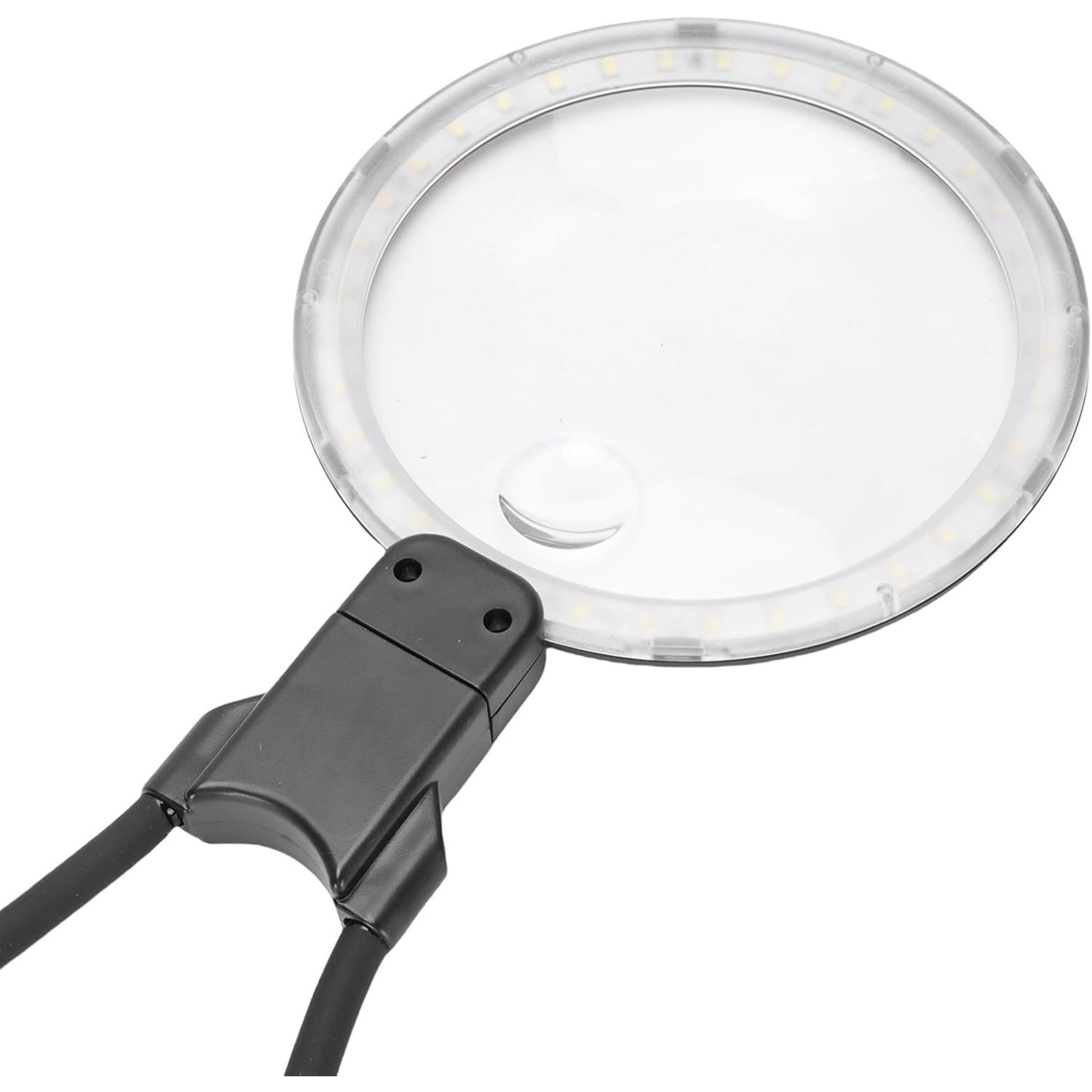 5X & 15X Hands‑Free Magnifying Glass – Rechargeable, Gooseneck, 36 LEDs