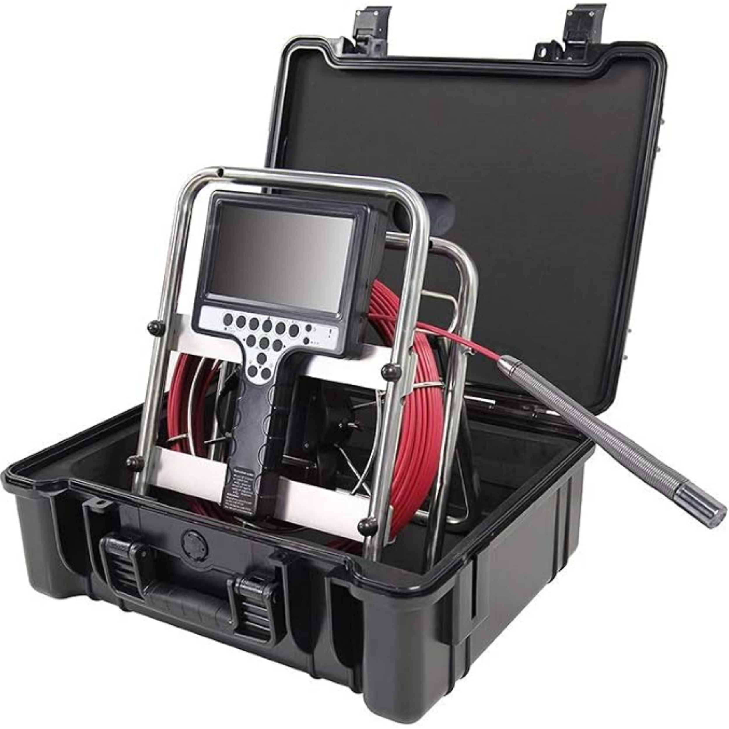 Sewer Drain Inspection Video Camera with Self-Leveling Transmitter 23mm and 512hz 7" Screen