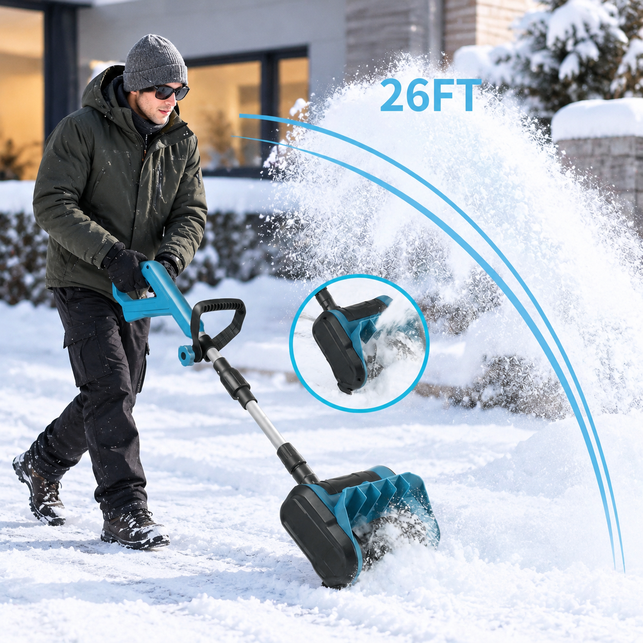 Cordless Electric Snow Sweeper