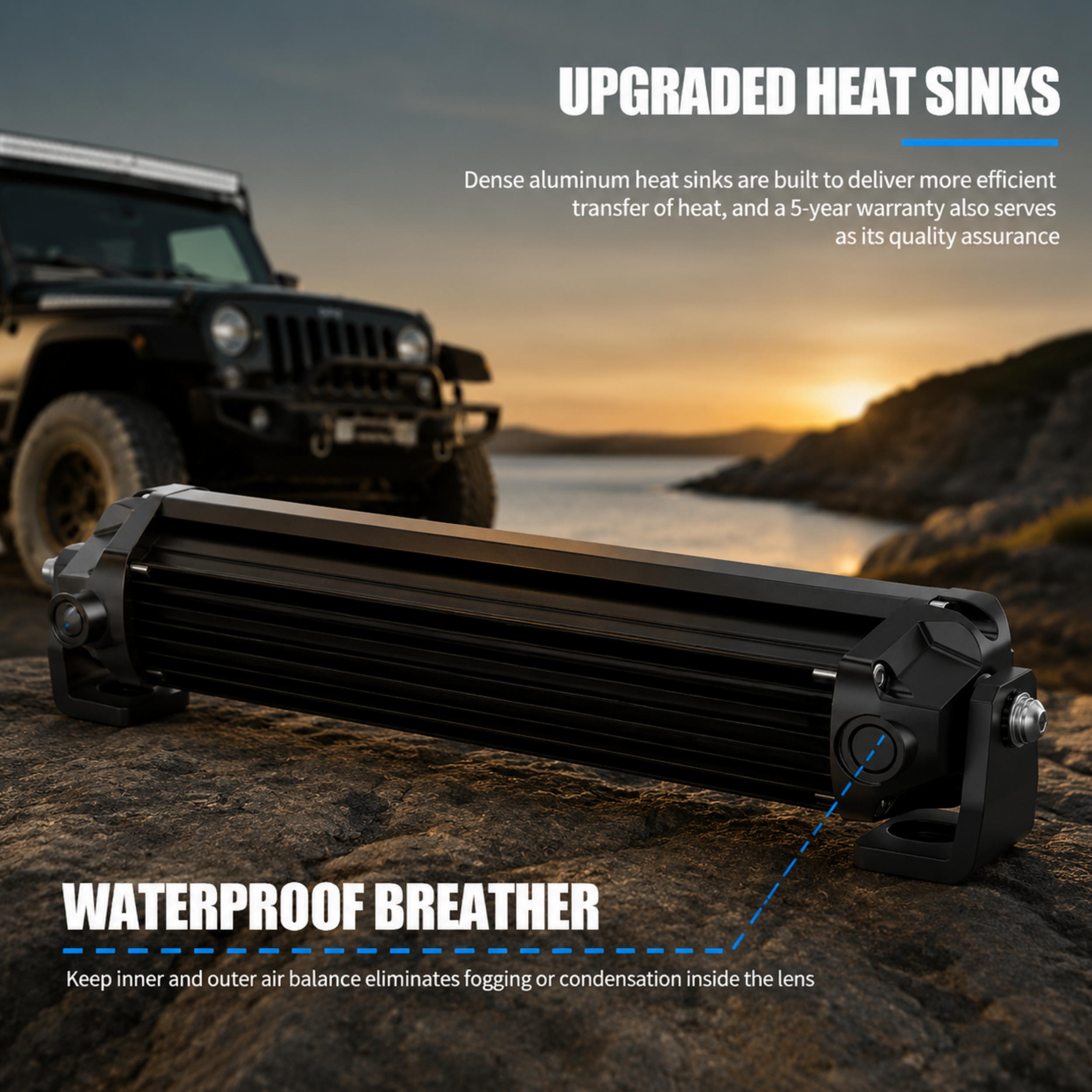 Single Row LED Light Bar – High Performance Off-Road Lighting Solution