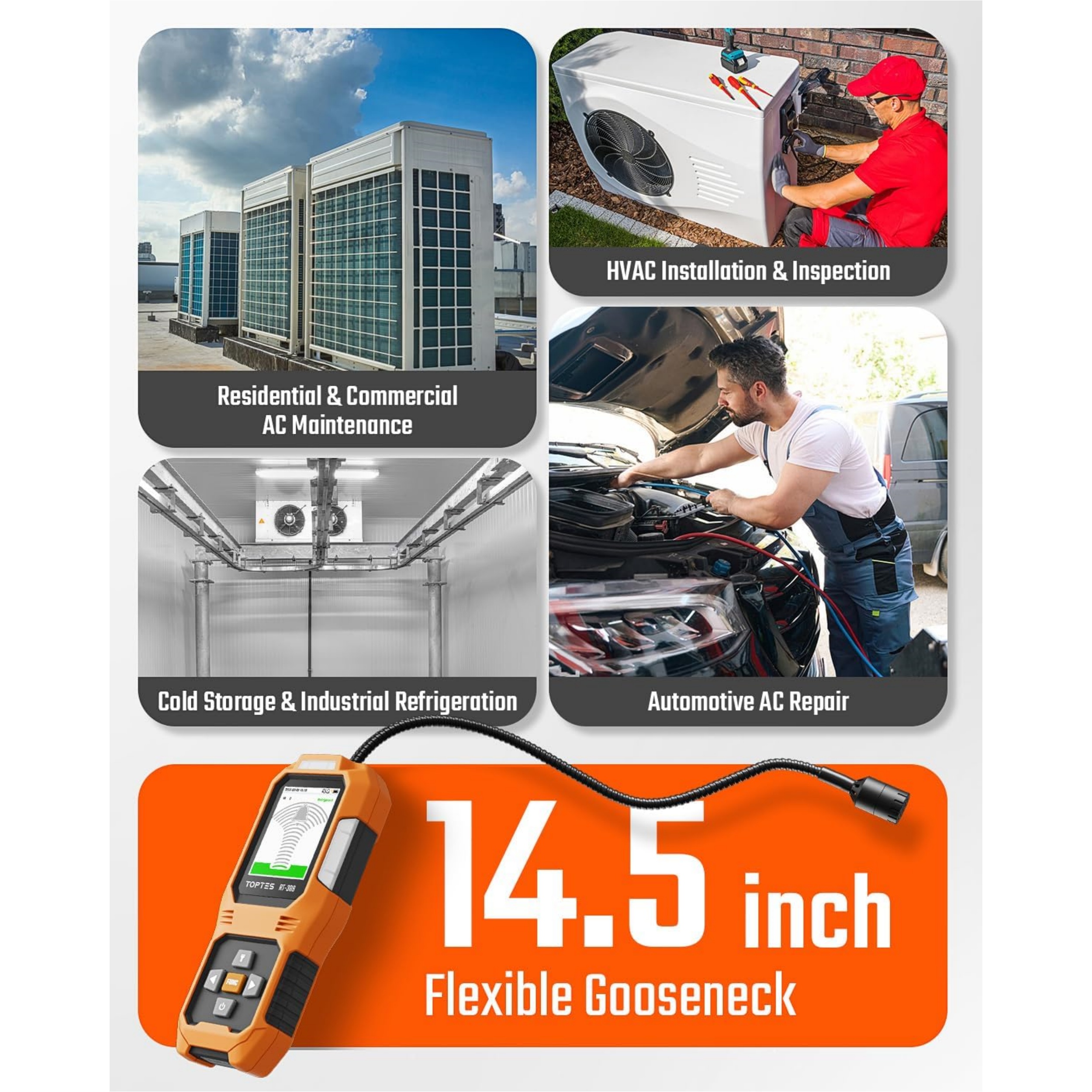 Rechargeable Refrigerant Leak Detector