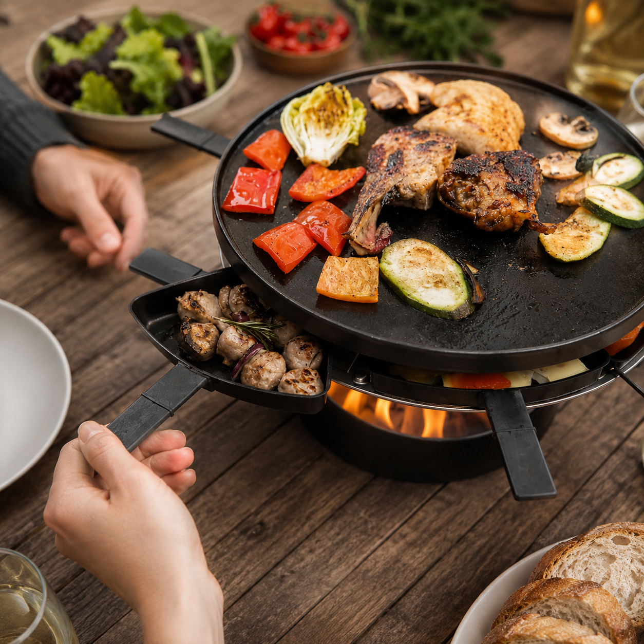 Portable Bioethanol Tabletop Grill Set