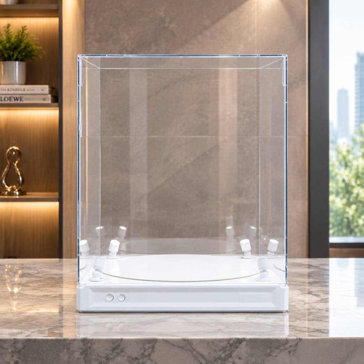 360° Rotating LED Collectible Display Case