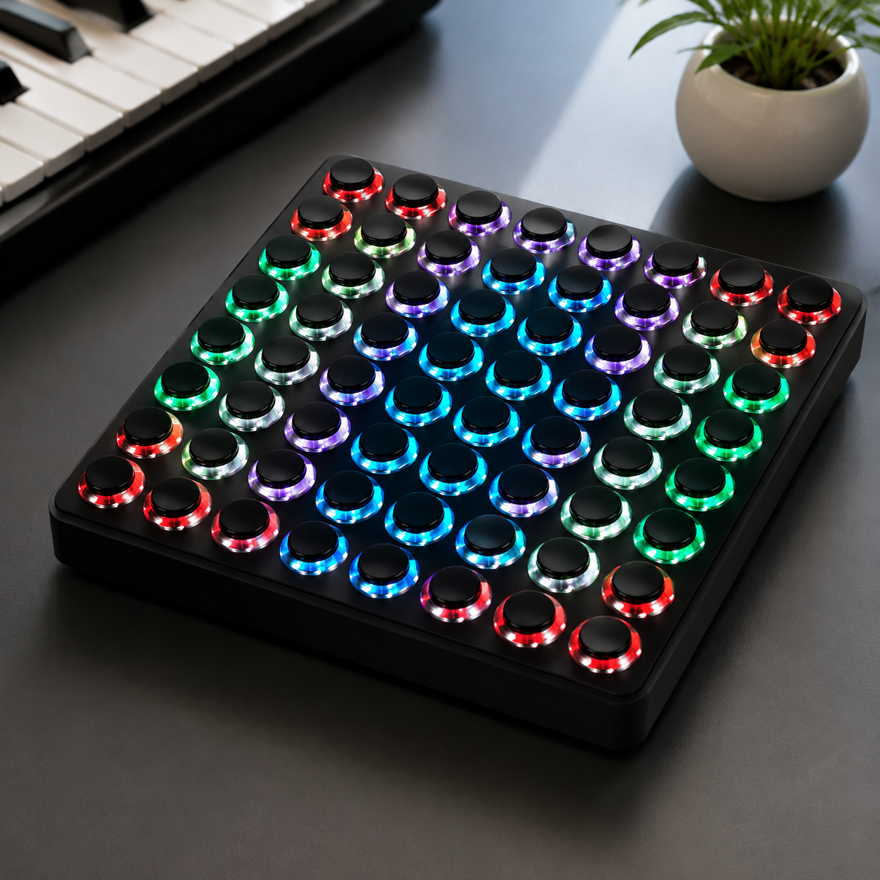 64-Button MIDI Performance Controller – Expressive Control For Music Creation