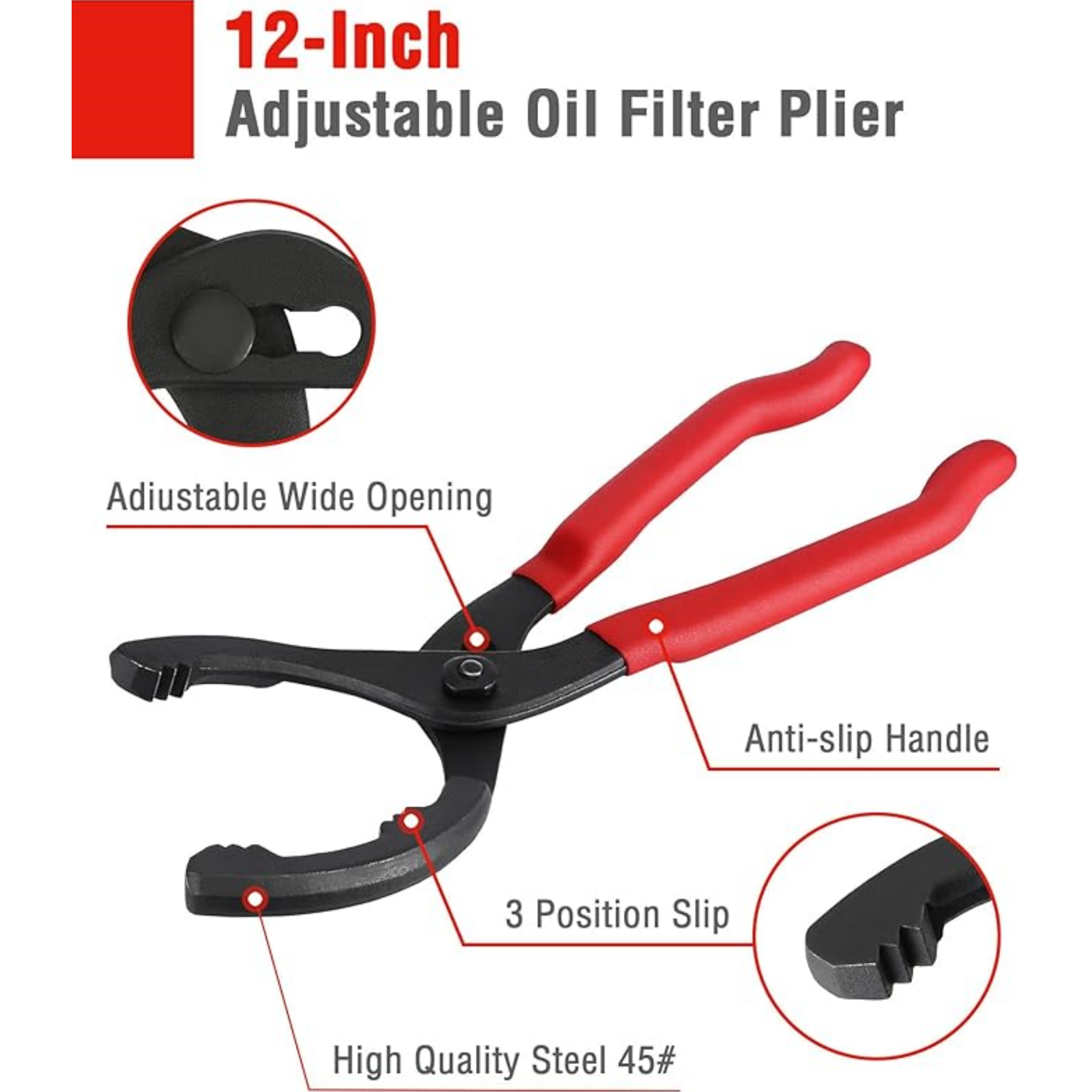 Oil Filter Wrench Set – Adjustable Plier & 3‑Jaw Universal Remover