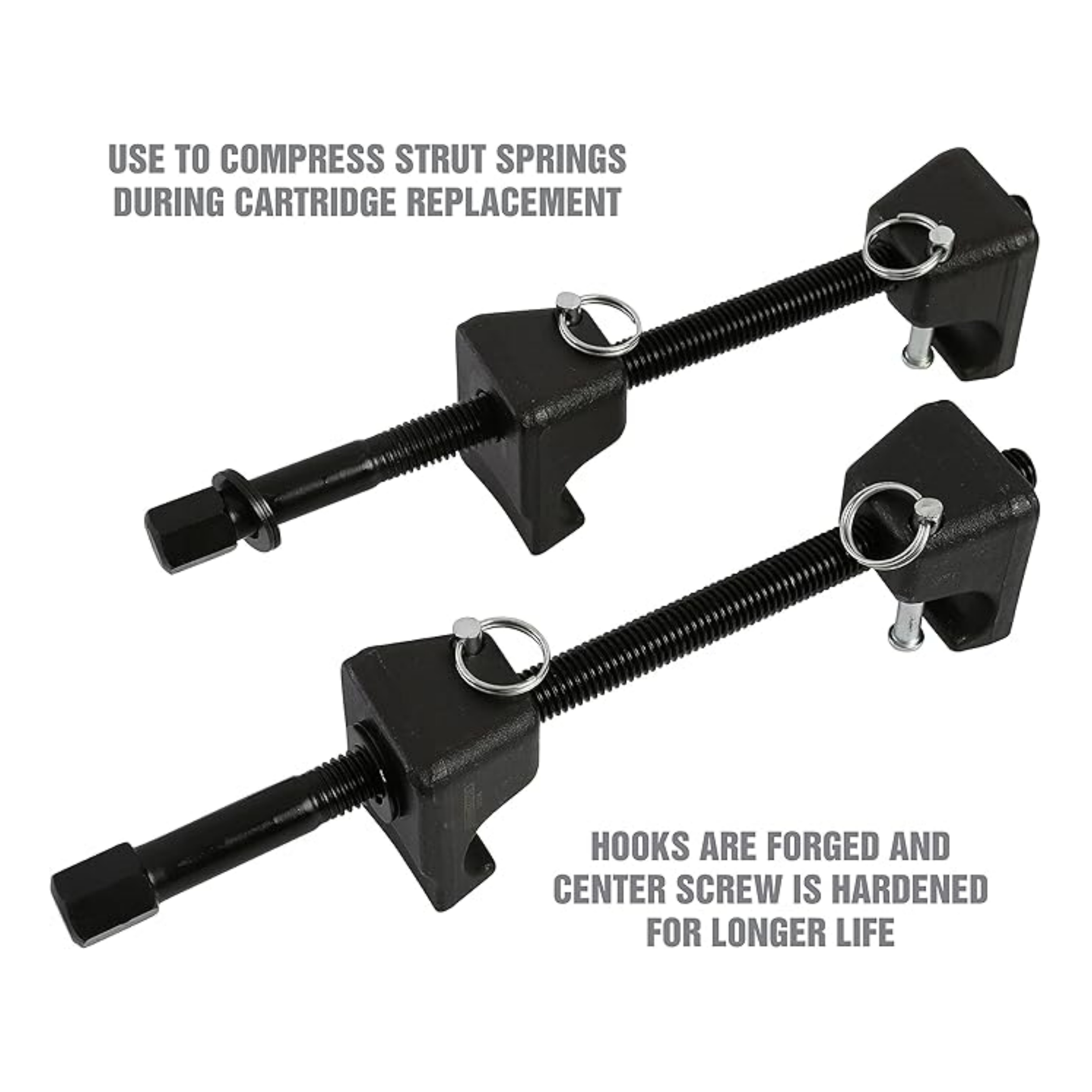 MacPherson Strut Spring Compressor – Set of 2, 10.75 Inch, with Storage Case