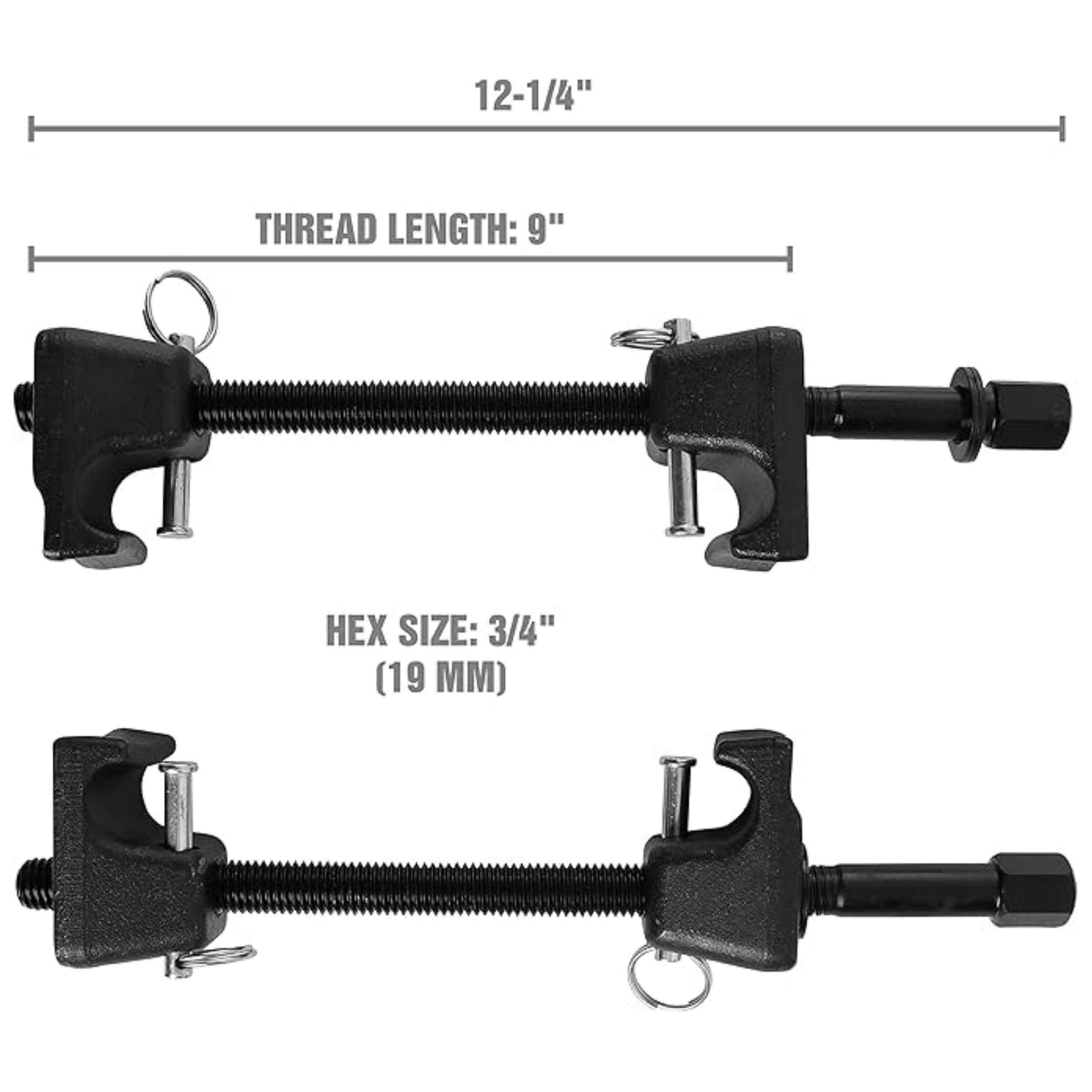 MacPherson Strut Spring Compressor – Set of 2, 10.75 Inch, with Storage Case