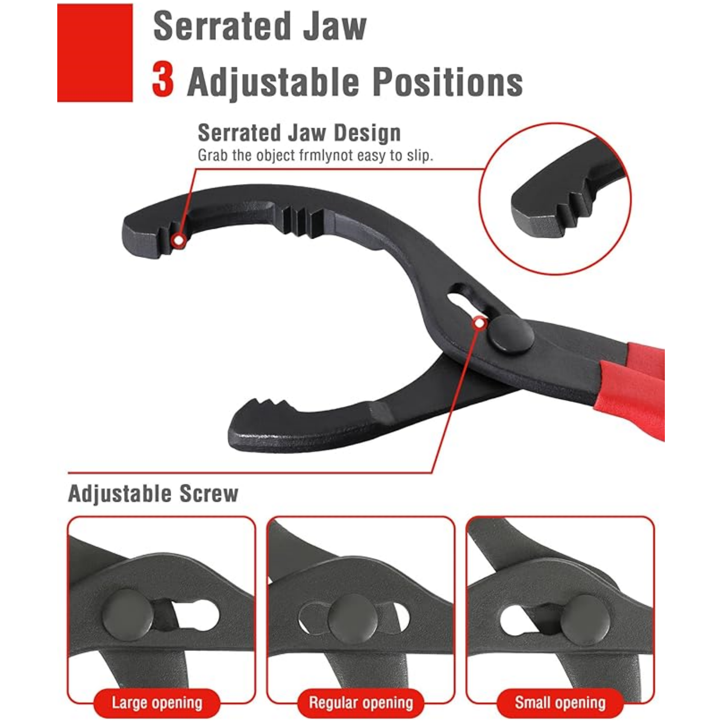 Oil Filter Wrench Set – Adjustable Plier & 3‑Jaw Universal Remover