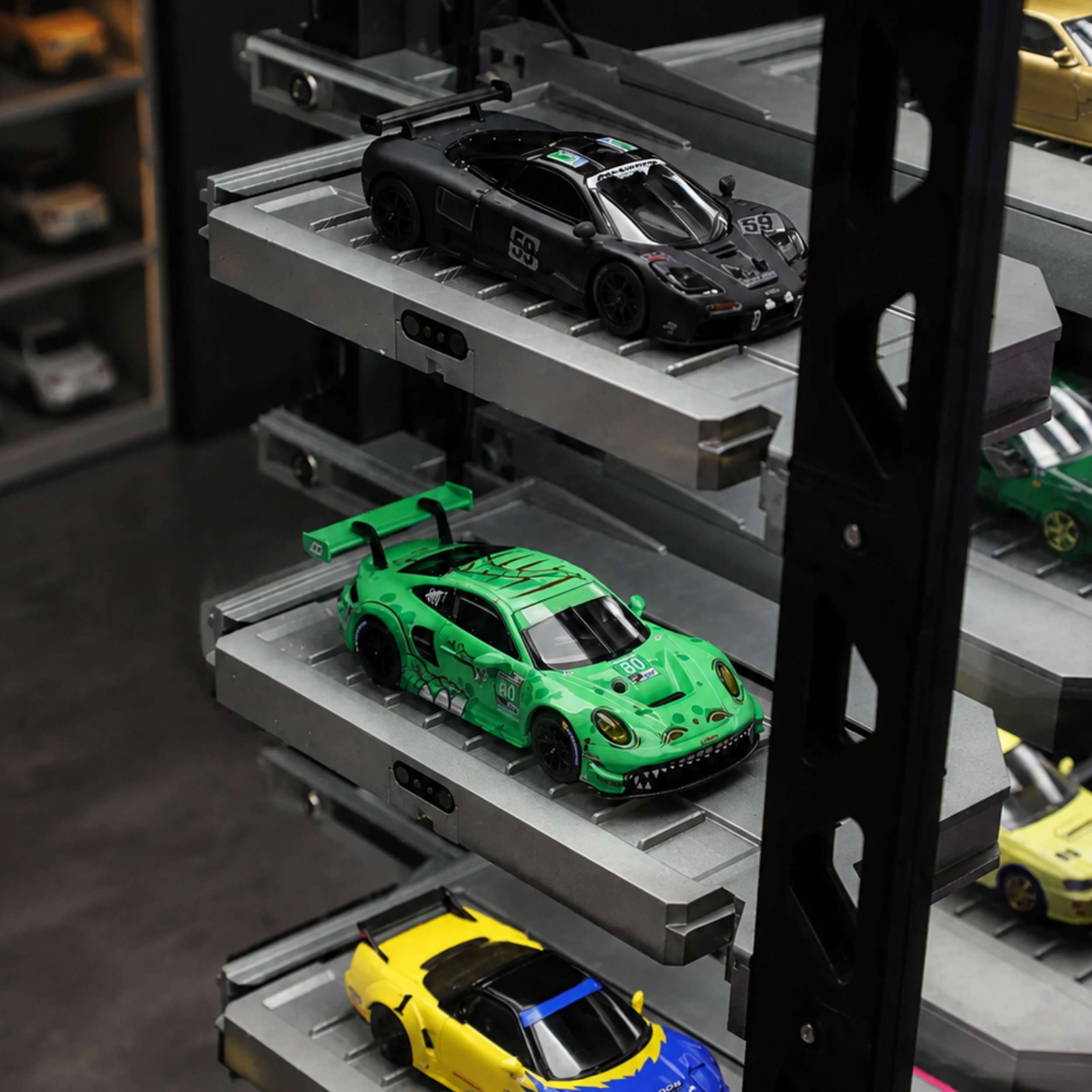 64-Car Display Tower – Vertical Storage Garage for 1:64 Model Cars