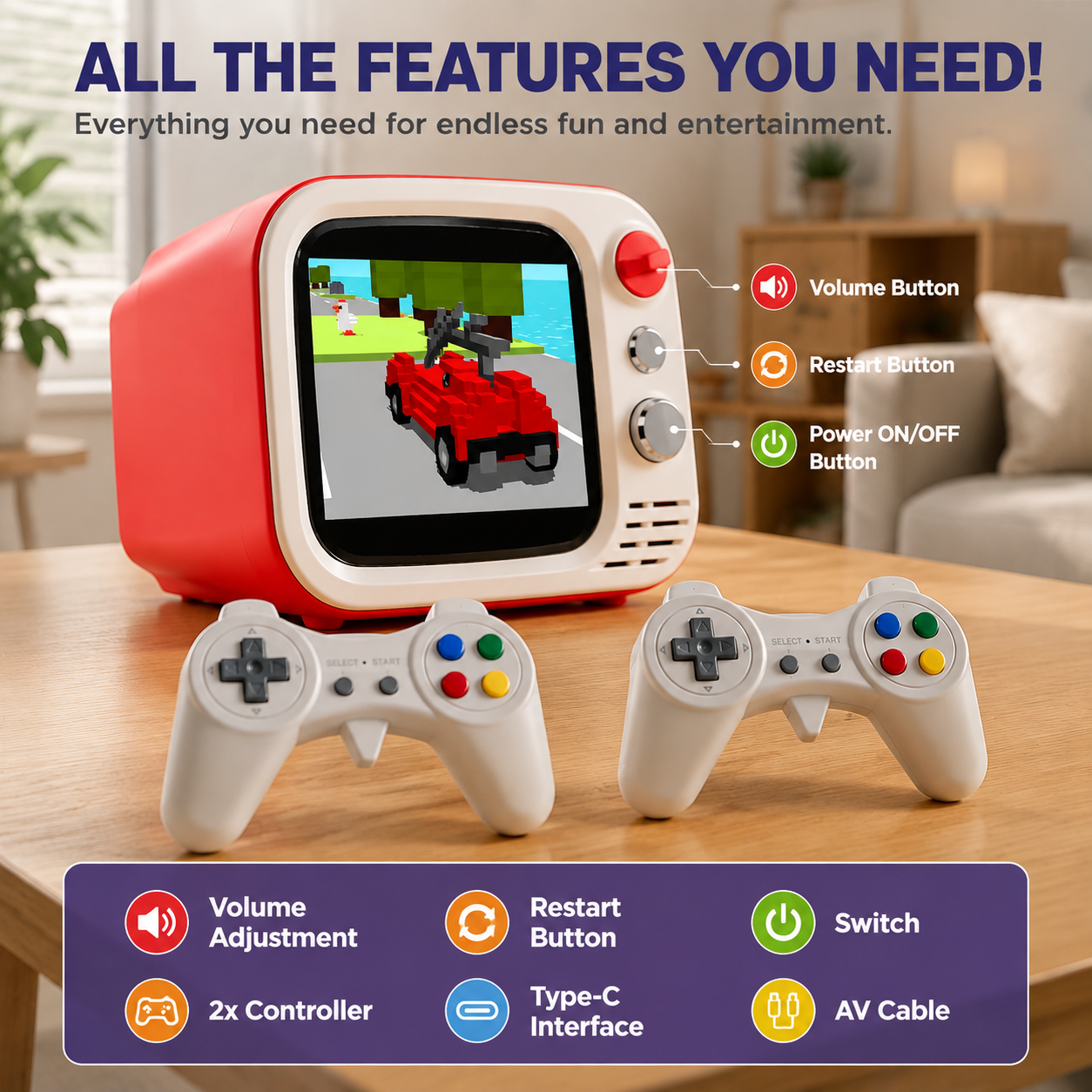 Mini Retro Arcade Console – Portable Classic Gaming Experience
