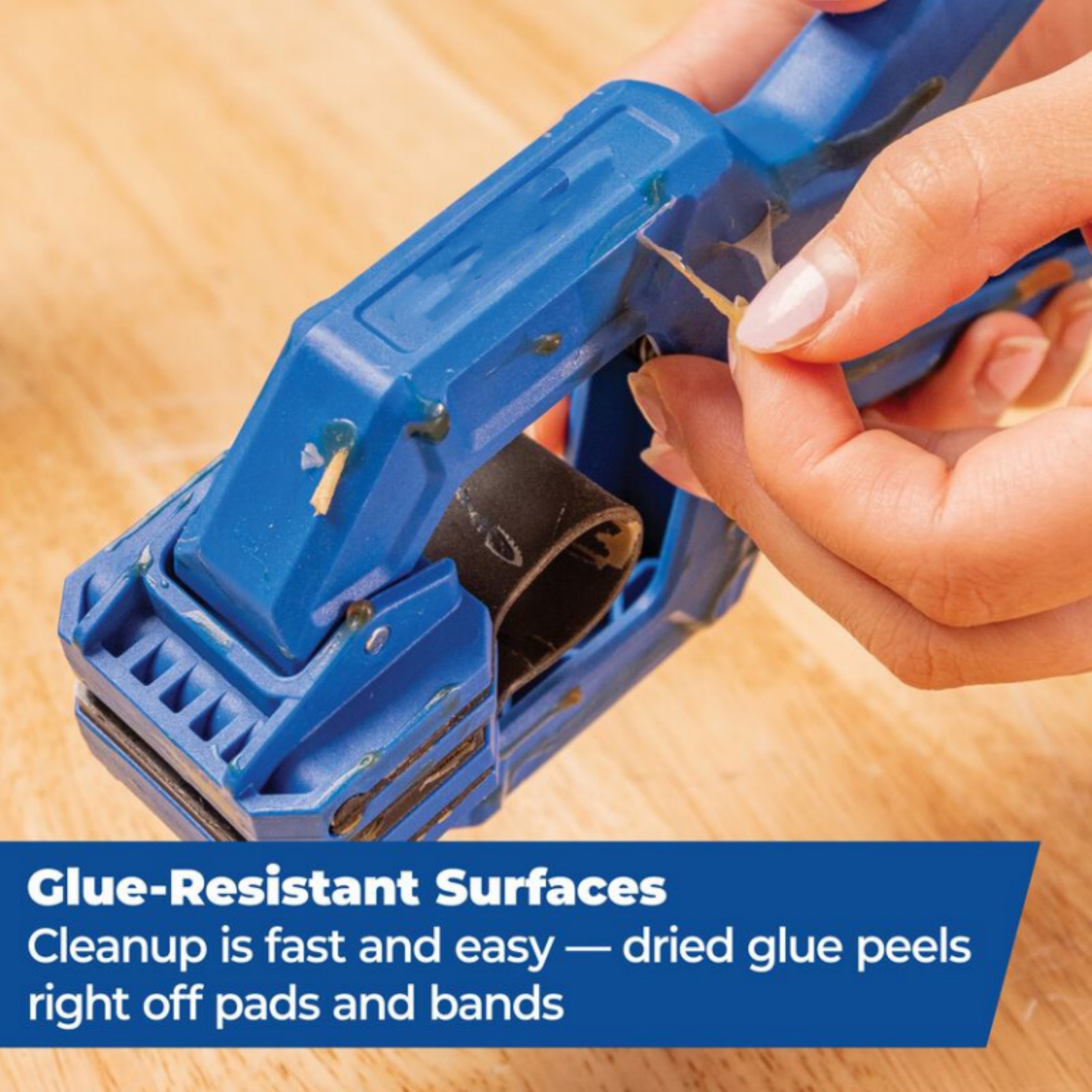 Edge Band Clamps – 4 Pack, One-Hand Application, Stretchable Band 
