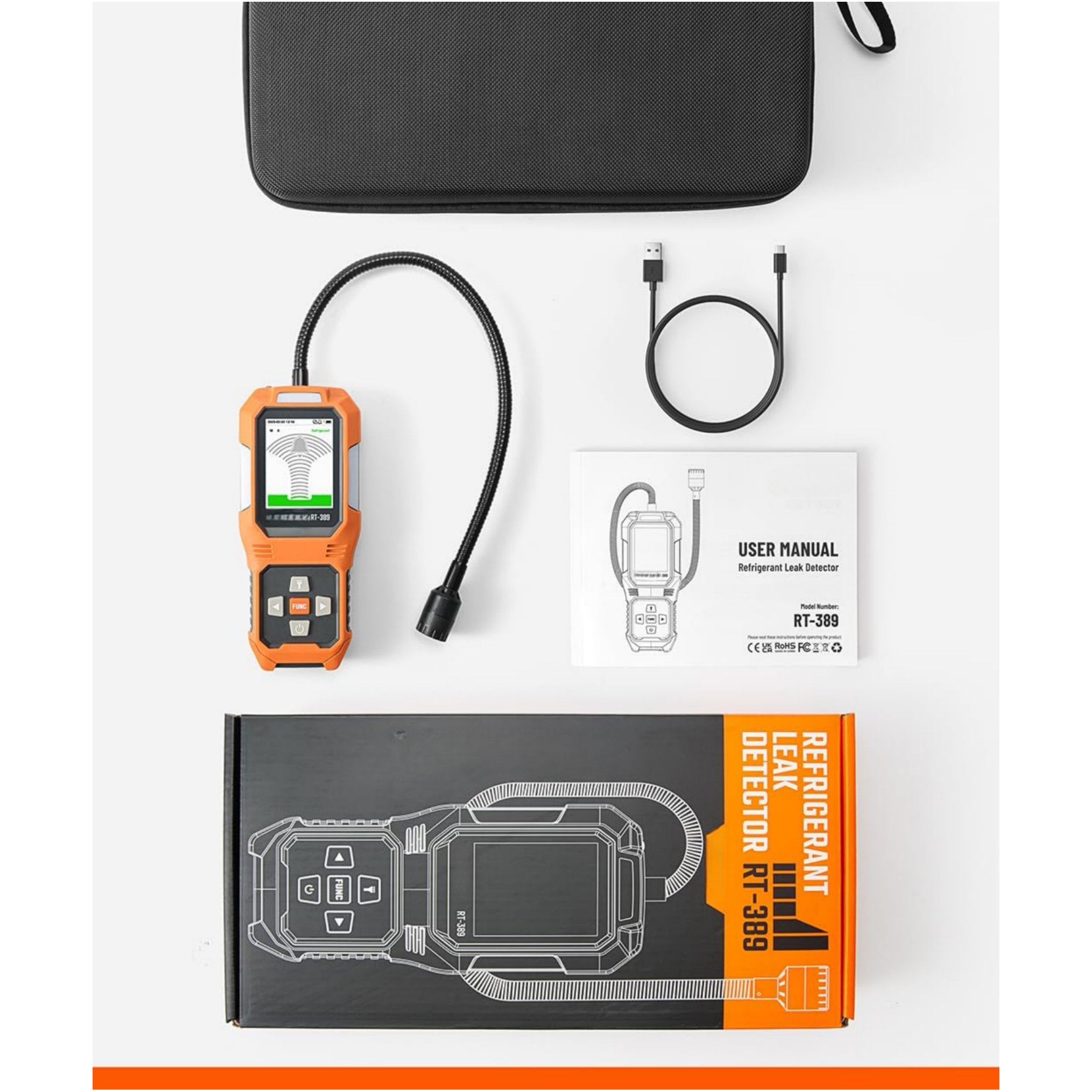 Rechargeable Refrigerant Leak Detector