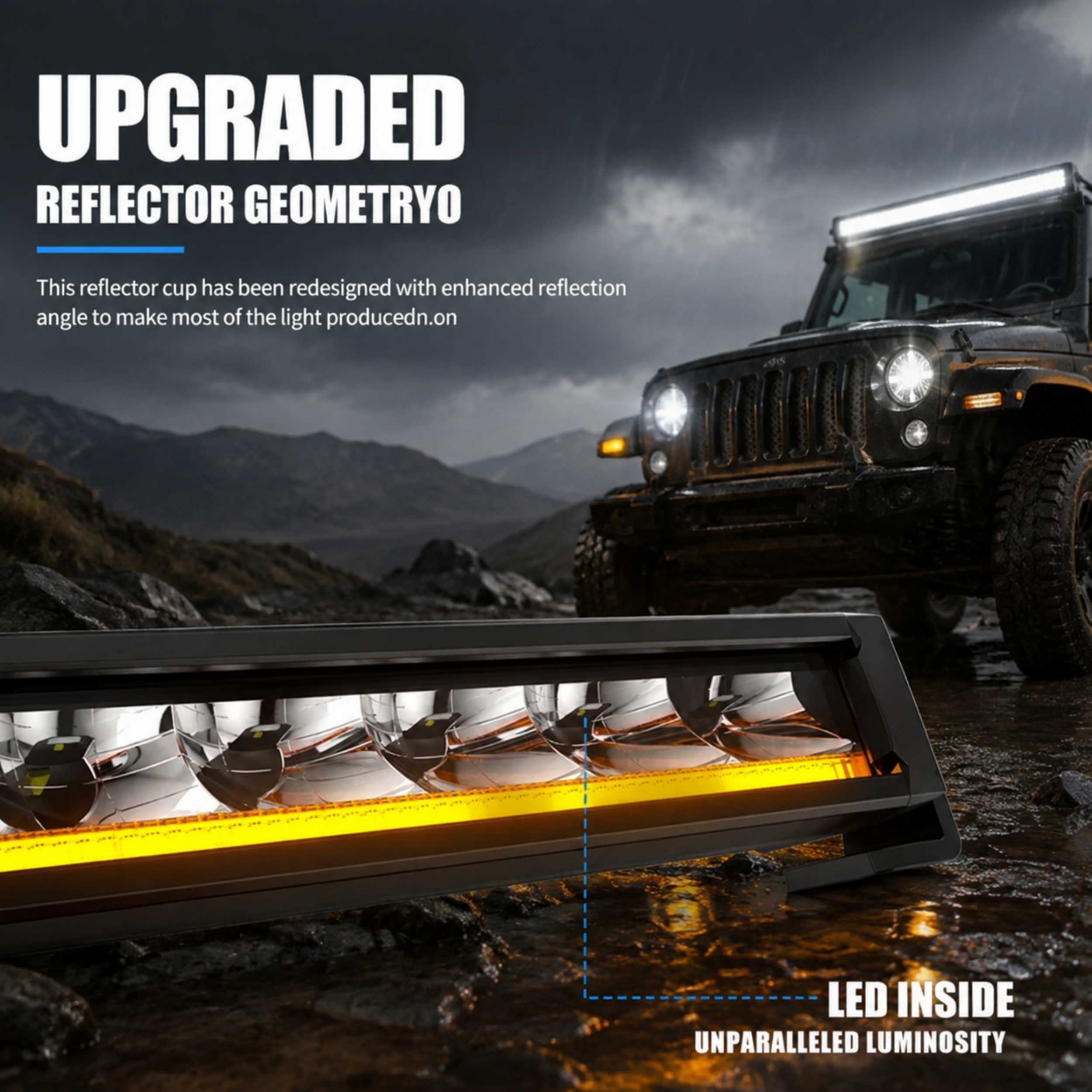 Single Row LED Light Bar – High Performance Off-Road Lighting Solution