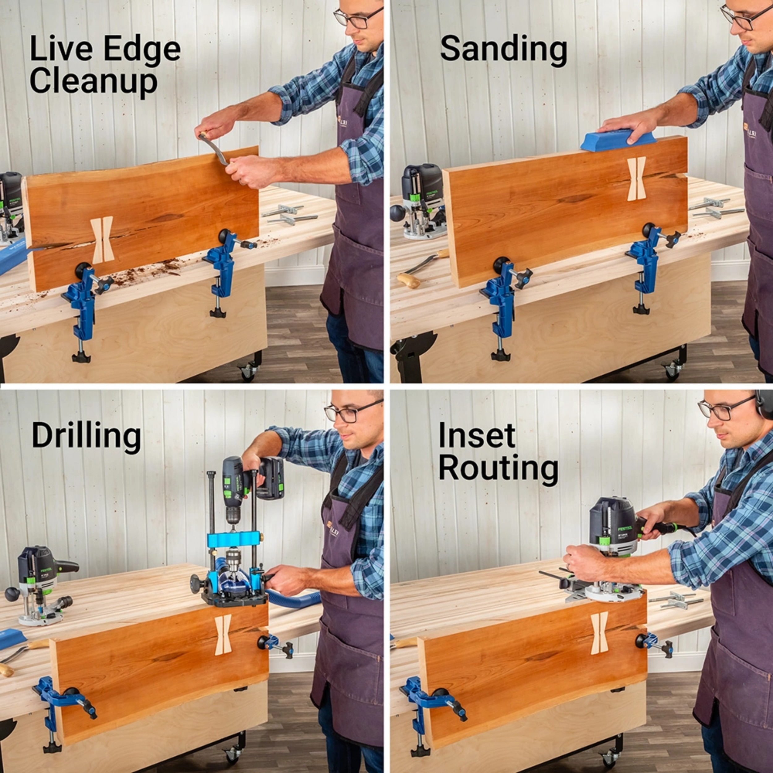 Multipurpose Bench Clamps – Vise-Like Workholding for Any Worksurface