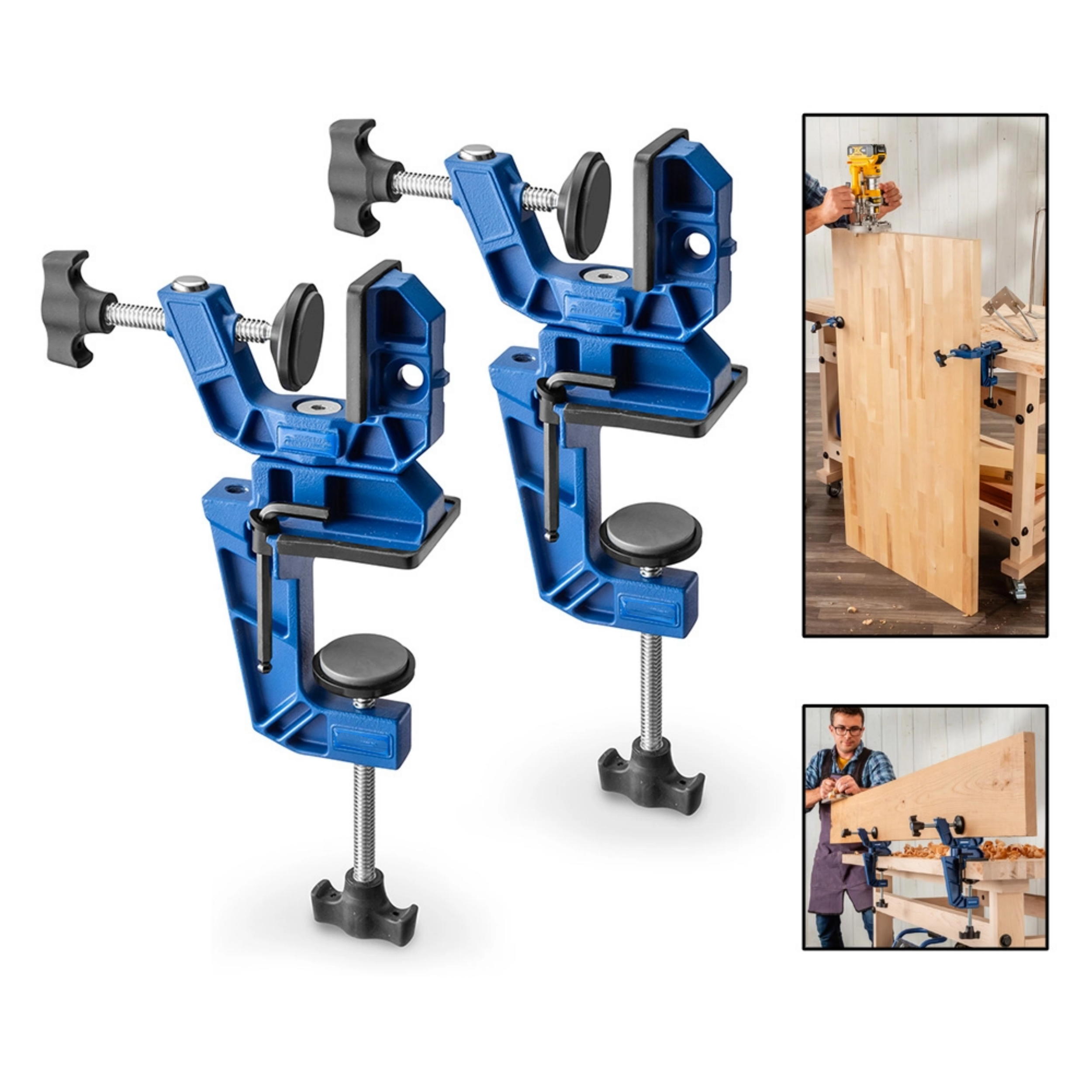 Multipurpose Bench Clamps – Vise-Like Workholding for Any Worksurface