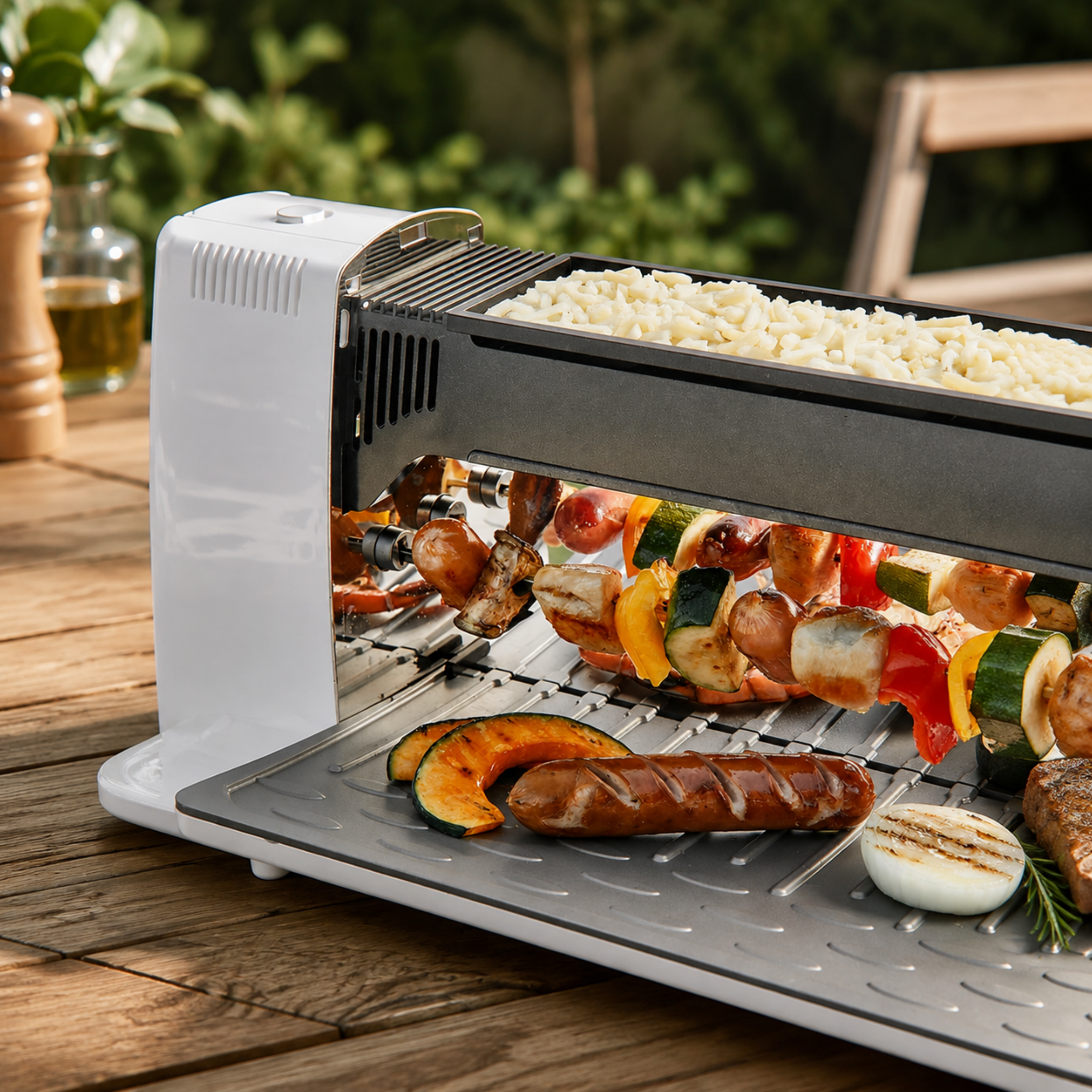 Foldable Portable Dual-Surface BBQ Grill