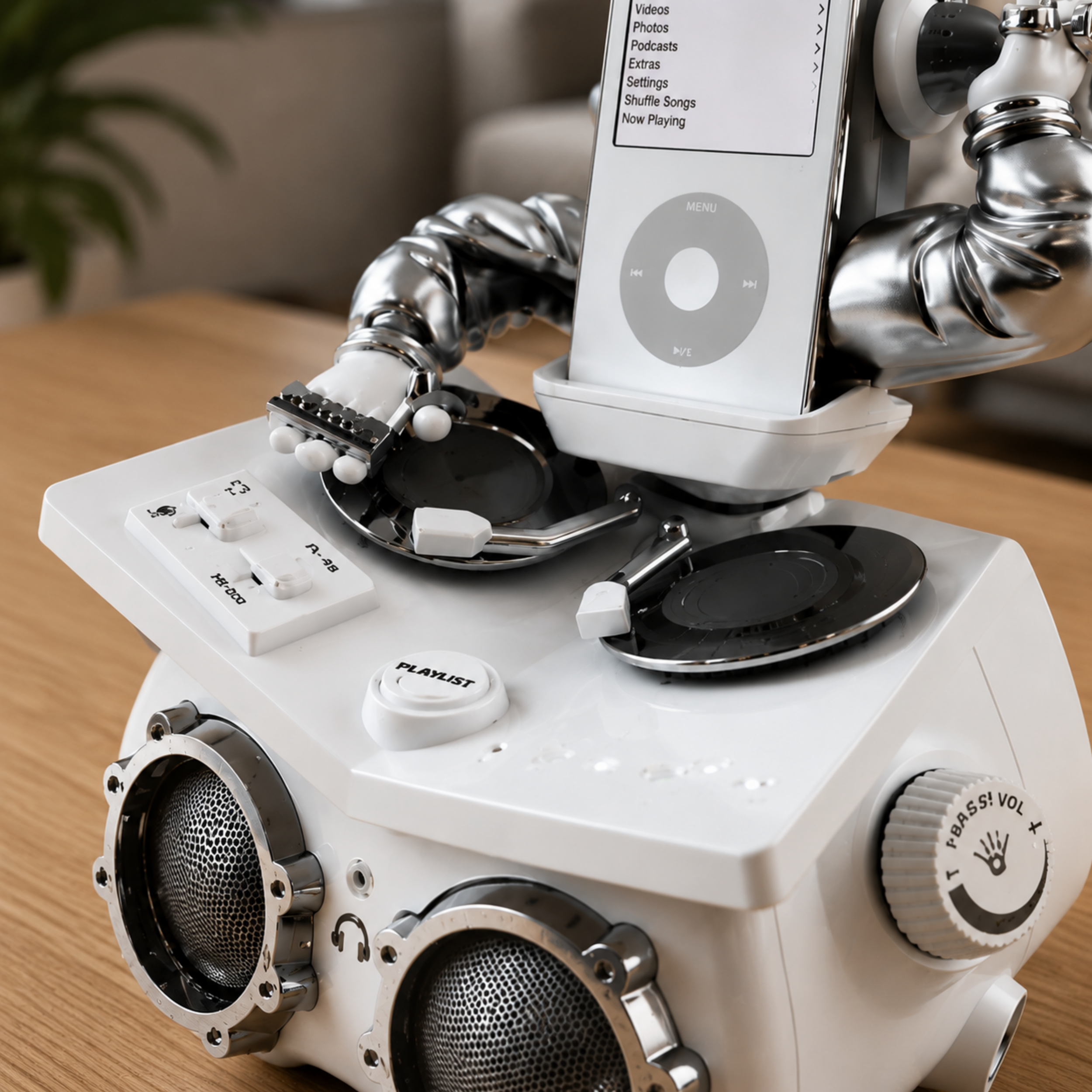 Animated DJ Speaker Dock – Interactive Music System with Lights and Motion Effects